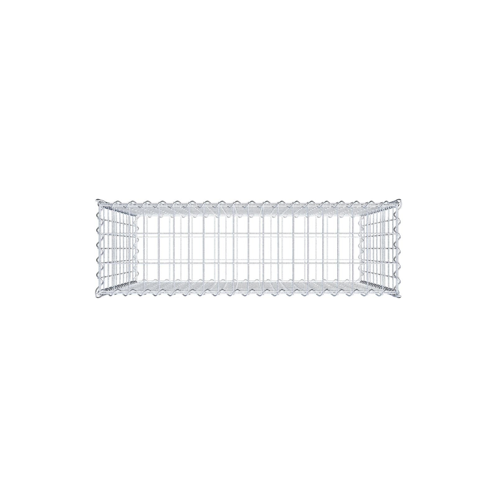 Gabione 100 cm x 100 cm x 30 cm (L x H x T), Maschenweite 5 cm x 10 cm, Spirale