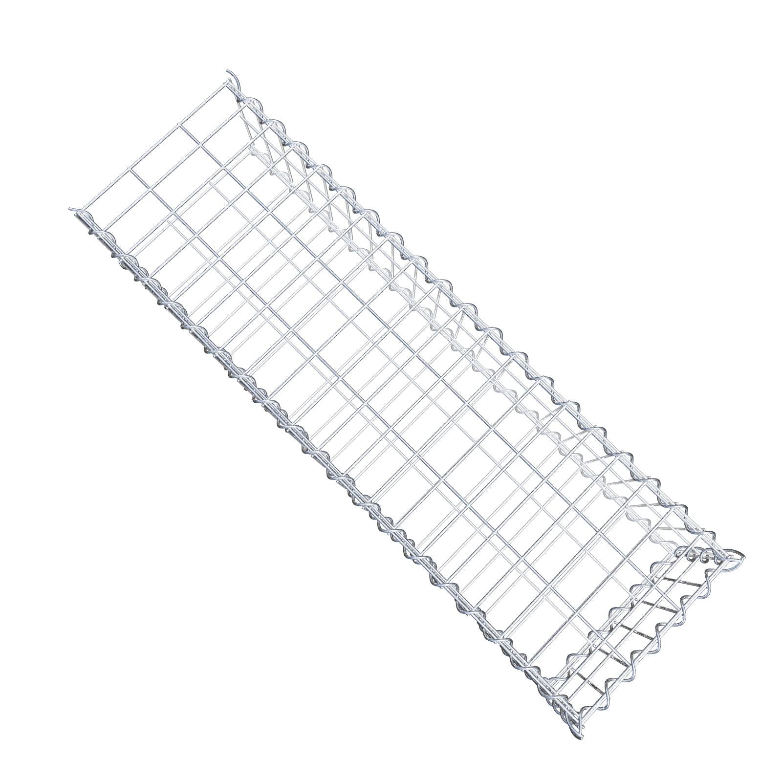 Gabion rapporté type 2 100 cm x 20 cm x 30 cm (L x H x P), mailles 5 cm x 10 cm, spirale