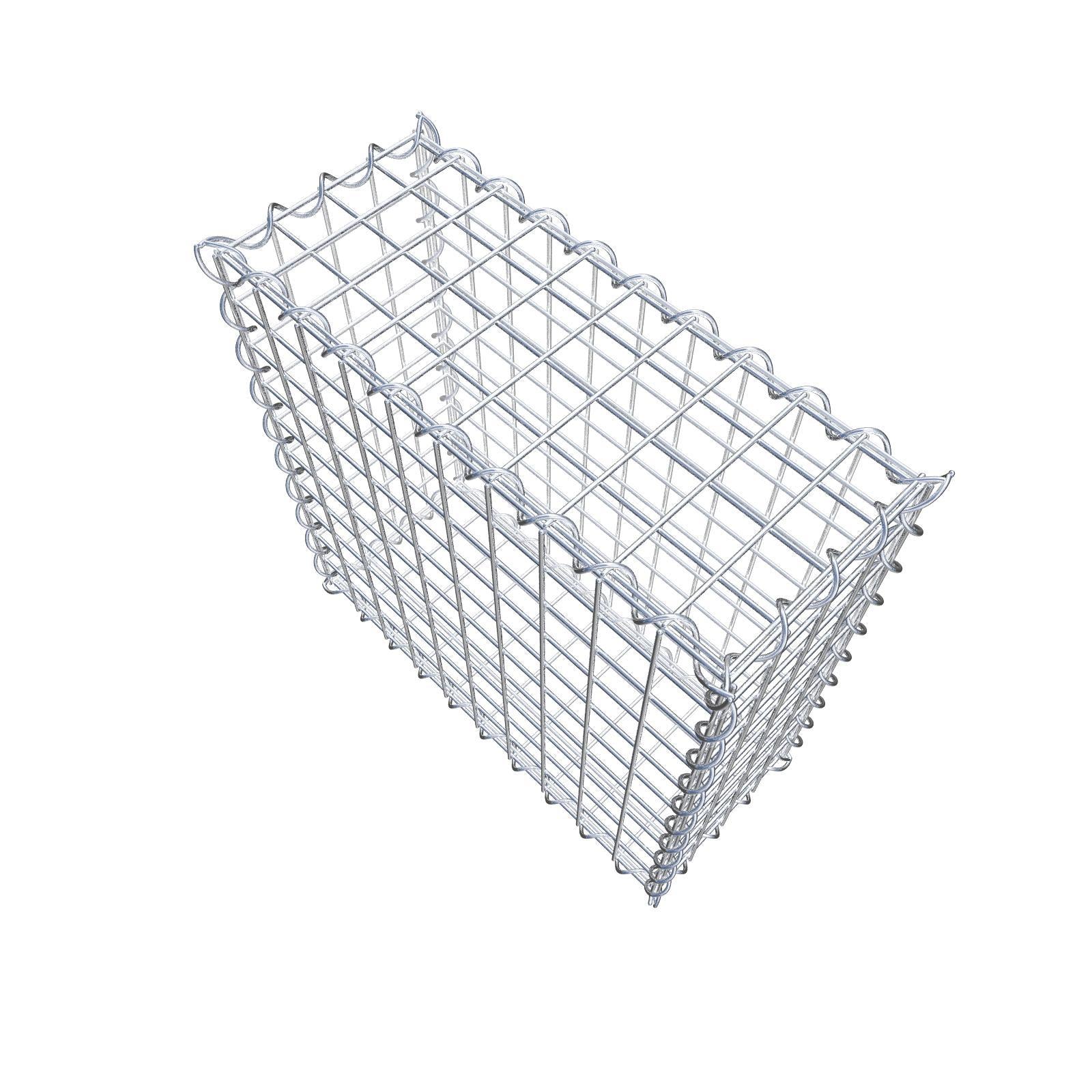 Gabbione 50 cm x 50 cm x 20 cm (L x H x P), maglia 5 cm x 5 cm, spirale