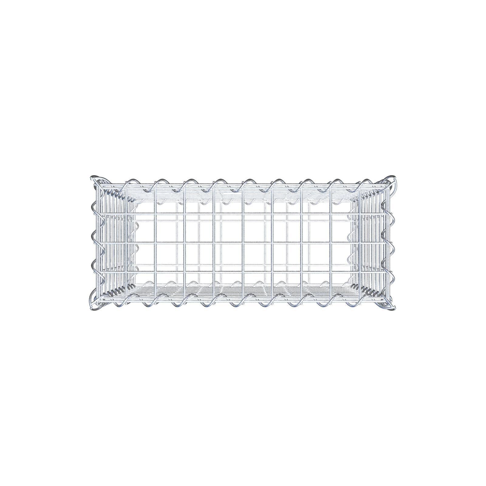 Gabbione 50 cm x 50 cm x 20 cm (L x H x P), maglia 5 cm x 5 cm, spirale