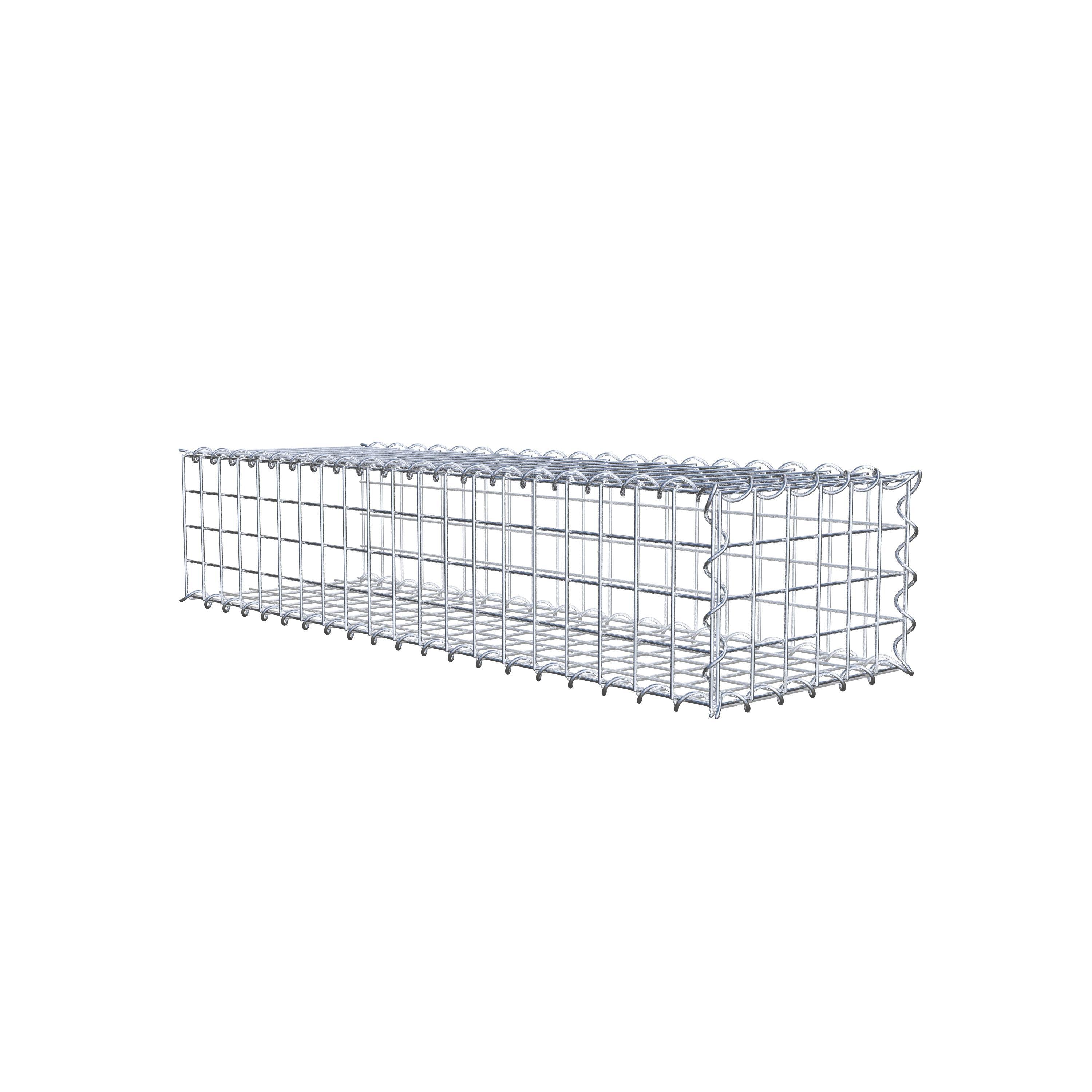 Gavión complementario tipo 2 100 cm x 20 cm x 30 cm (L x A x P), malla 5 cm x 5 cm, espiral
