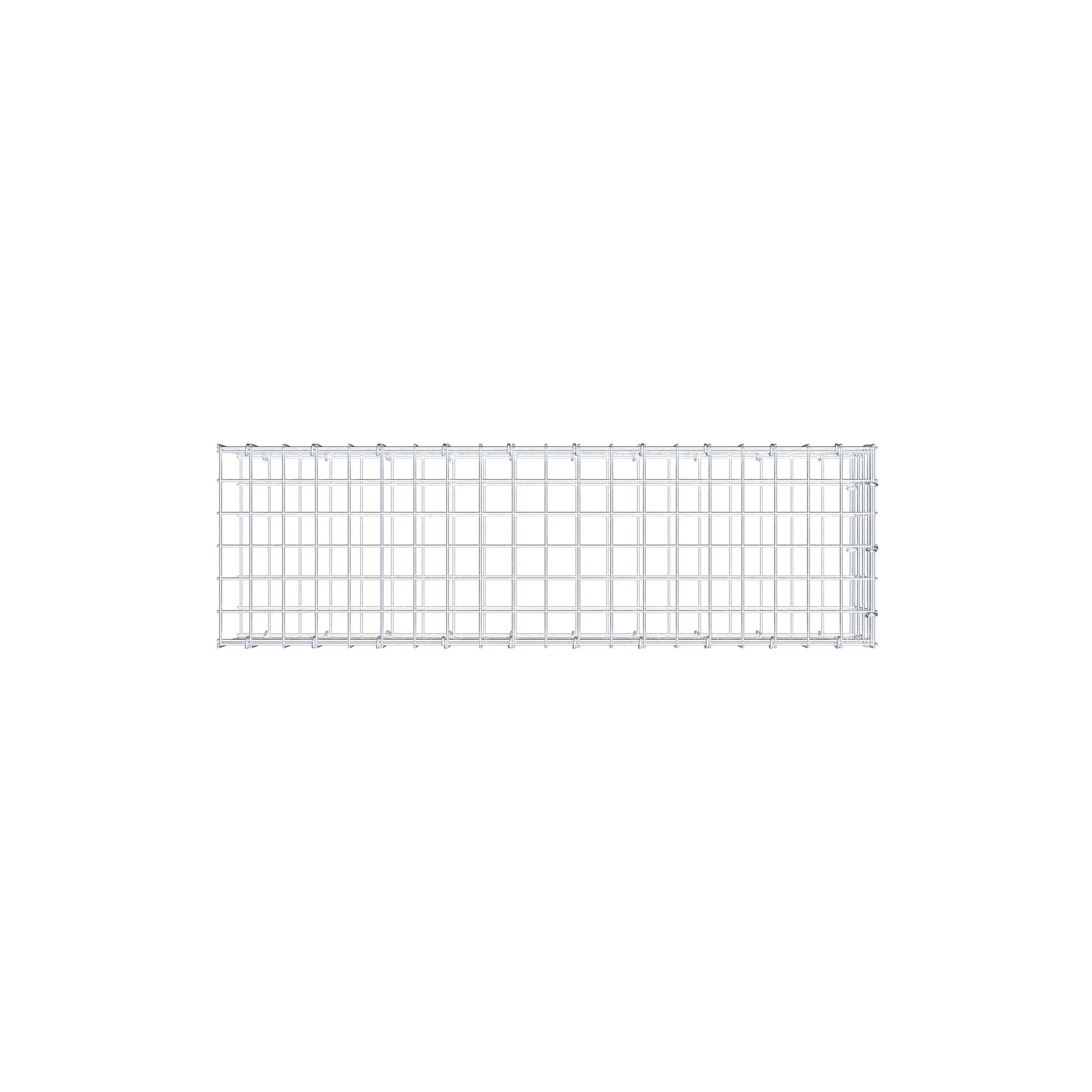 Monteret gabion type 2 100 cm x 20 cm x 30 cm (L x H x D), maskestørrelse 5 cm x 5 cm, C-ring