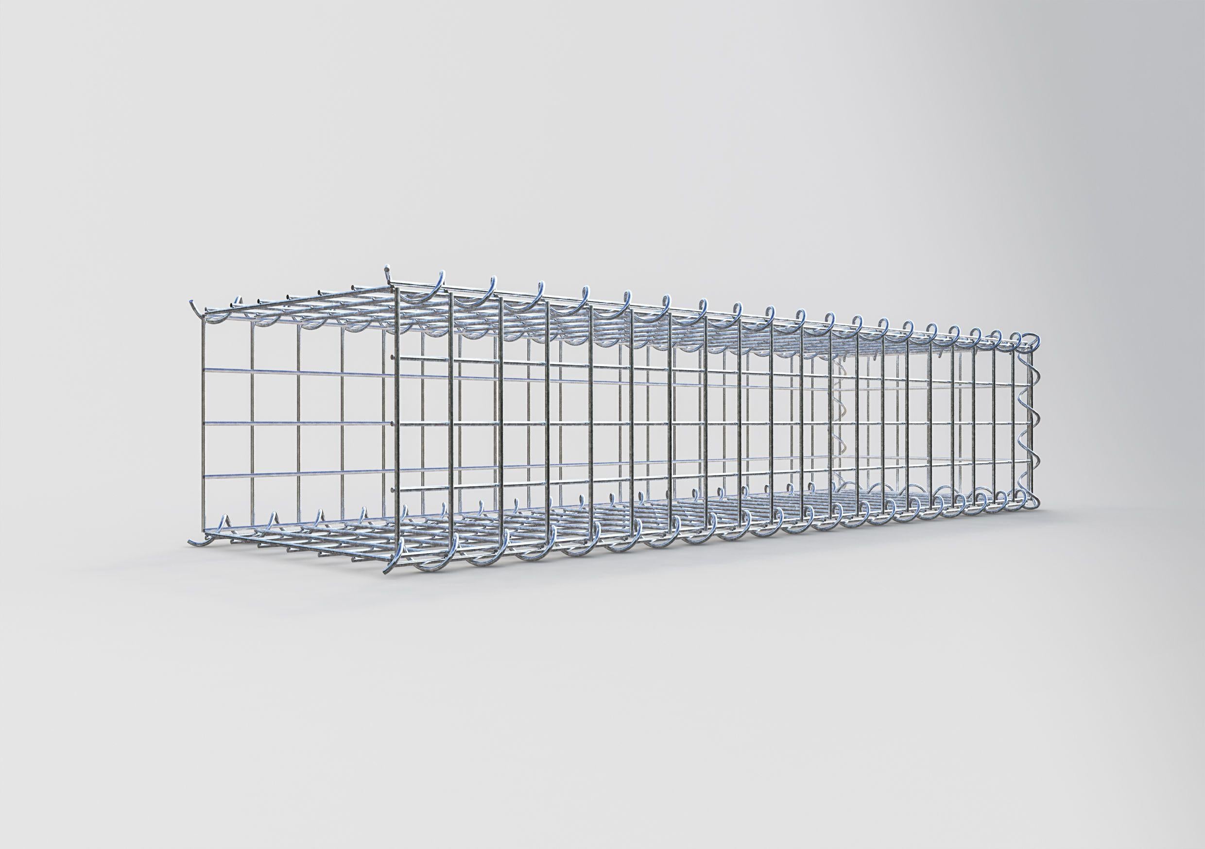 Gavión complementario tipo 2 100 cm x 20 cm x 30 cm (L x A x P), malla 5 cm x 5 cm, espiral