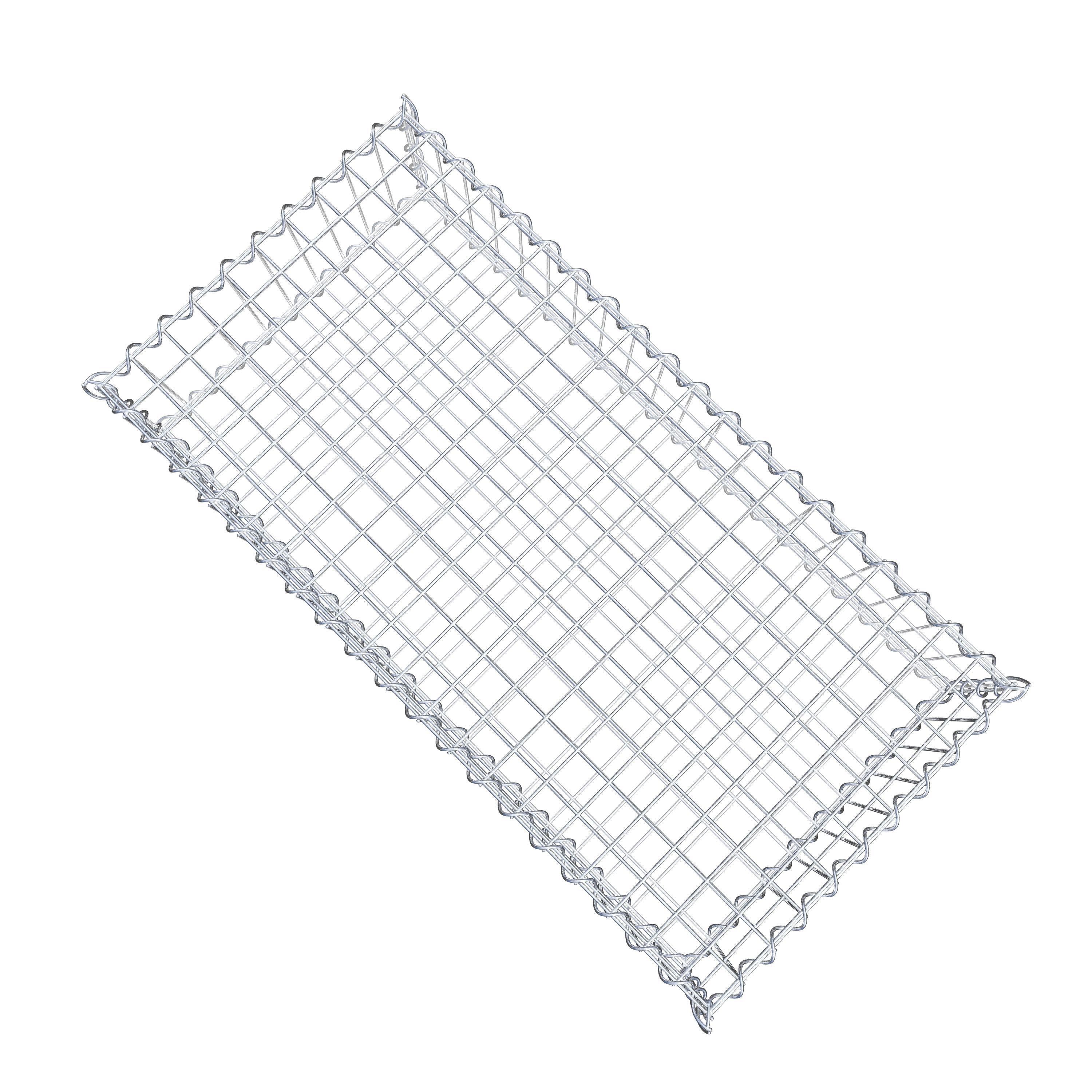 Gabion 100 cm x 20 cm x 50 cm (L x H x D), maskestørrelse 5 cm x 10 cm, spiral