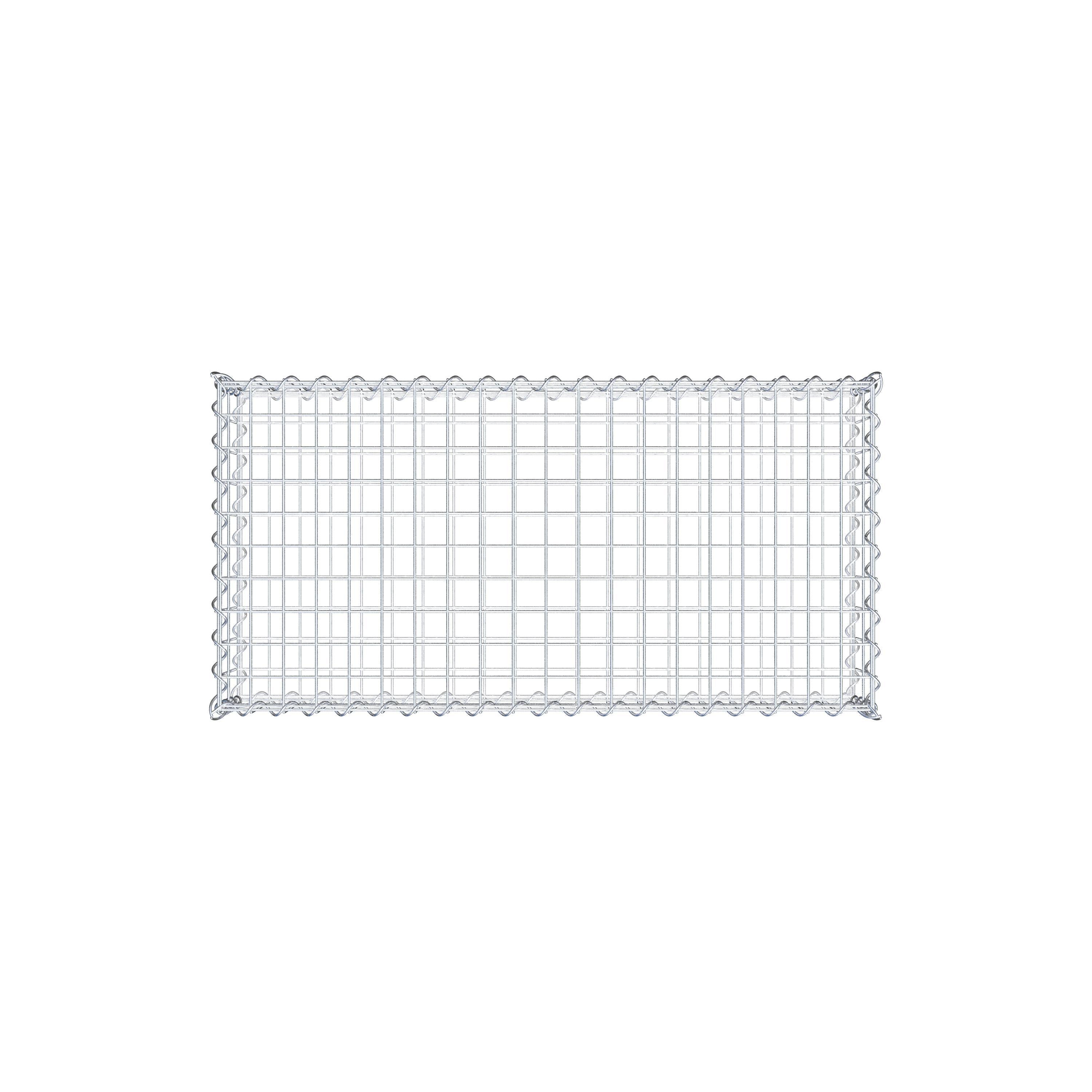 Gabion 100 cm x 20 cm x 50 cm (L x H x D), maskestørrelse 5 cm x 10 cm, spiral