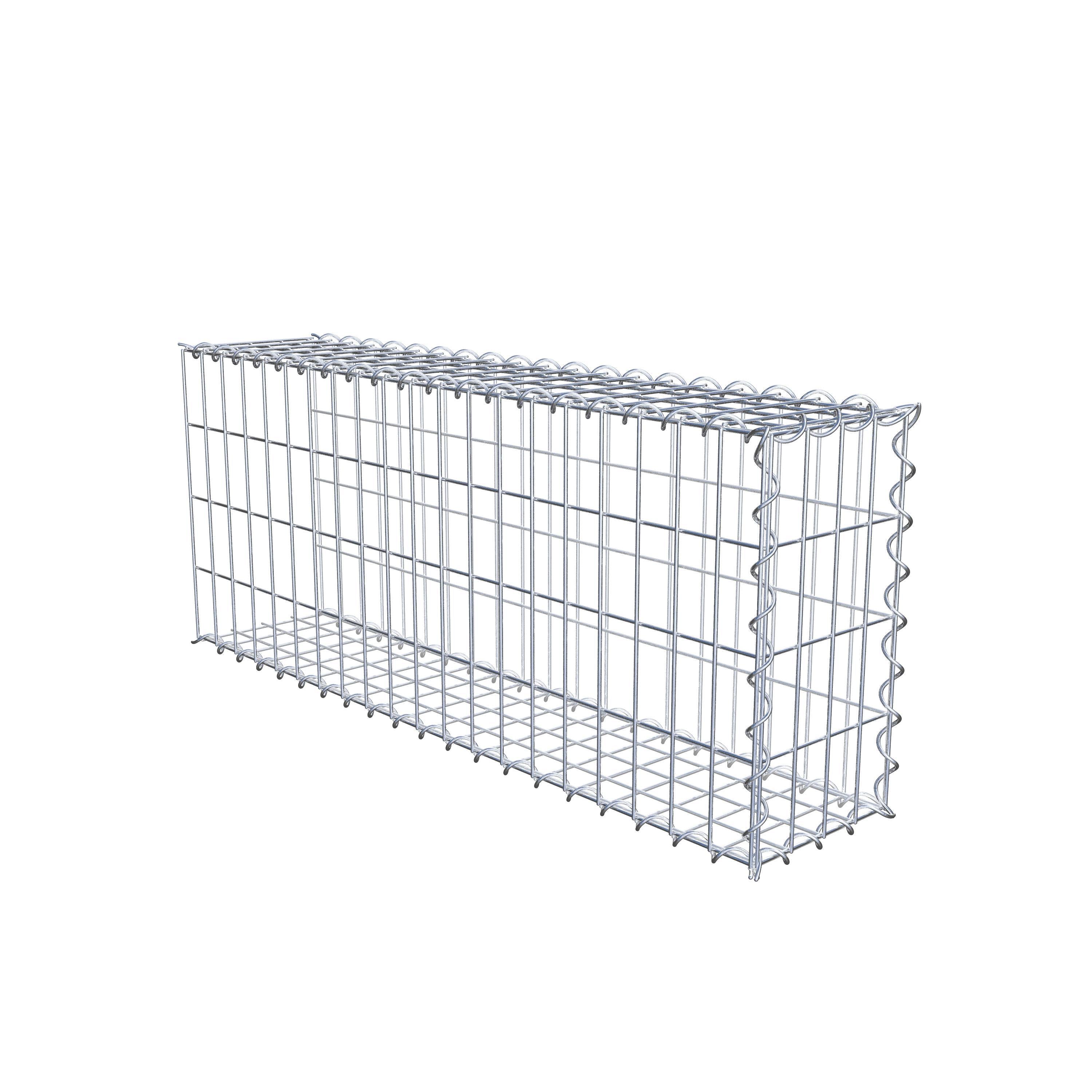 Udvokset gabion type 2 100 cm x 40 cm x 20 cm (L x H x D), maskestørrelse 5 cm x 10 cm, spiral