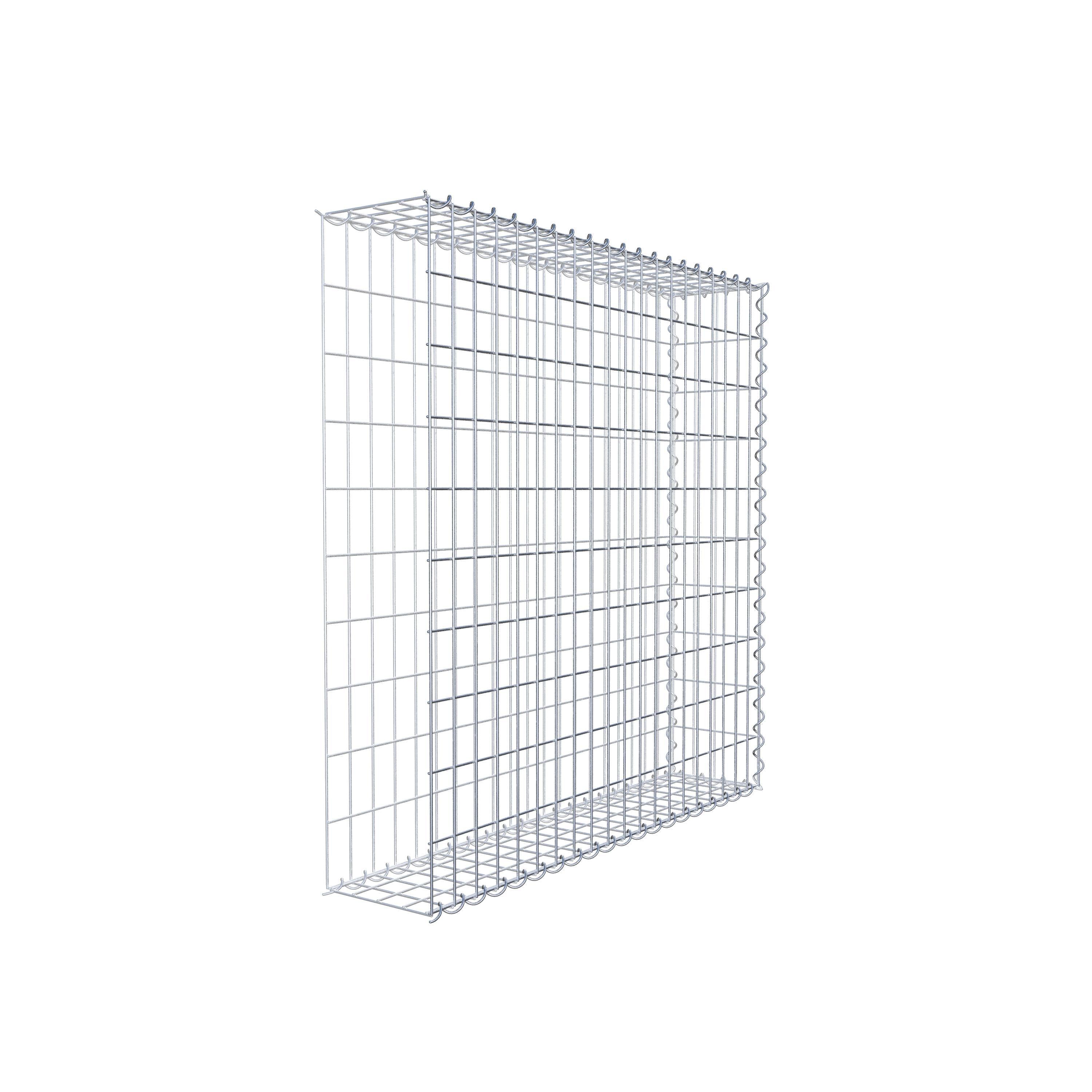 Grown-on gabion type 2 100 cm x 100 cm x 20 cm (L x H x D), mesh size 5 cm x 10 cm, spiral