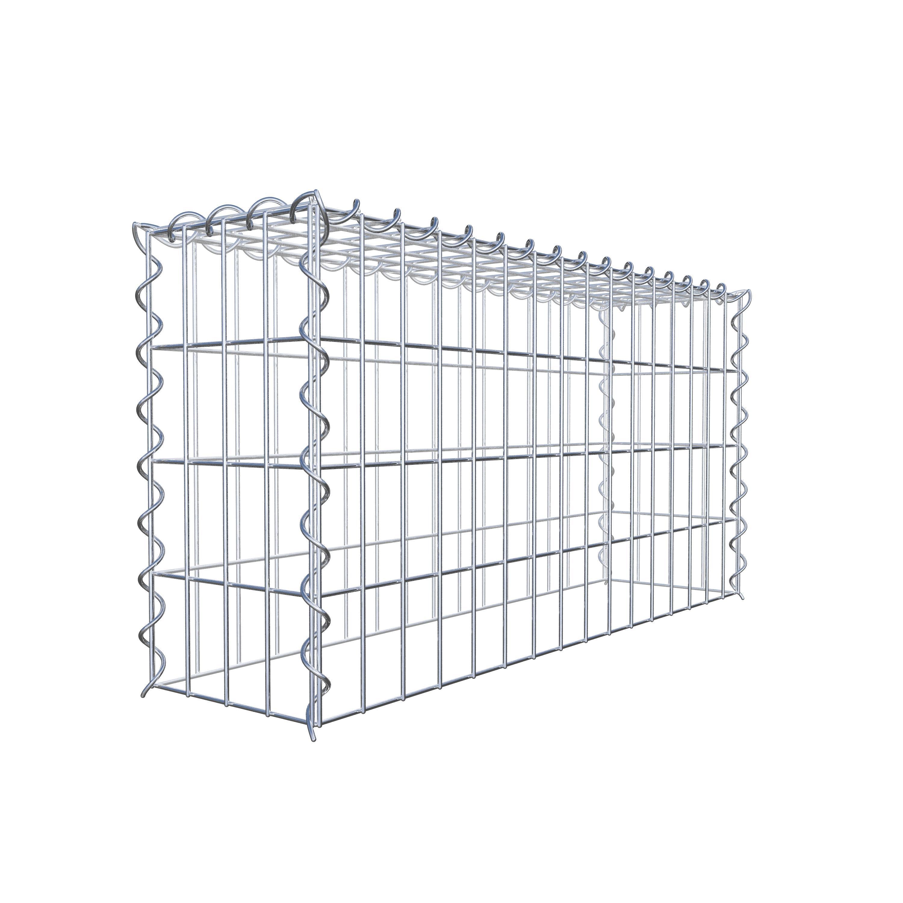 Anbaugabione Typ 3 80 cm x 40 cm x 20 cm (L x H x T), Maschenweite 5 cm x 10 cm, Spirale