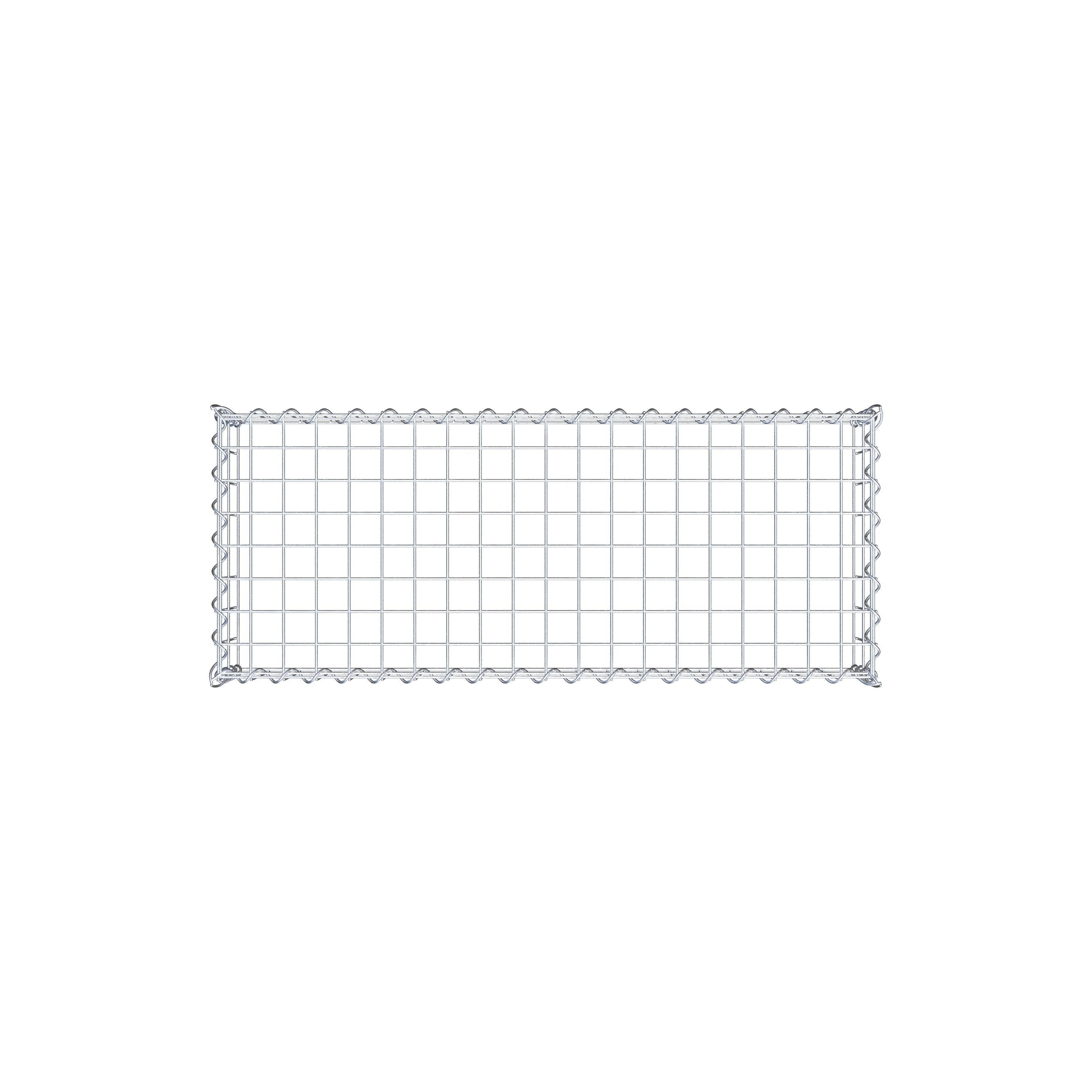 Opvokset gabion type 3 100 cm x 20 cm x 40 cm (L x H x D), maskestørrelse 5 cm x 10 cm, spiral