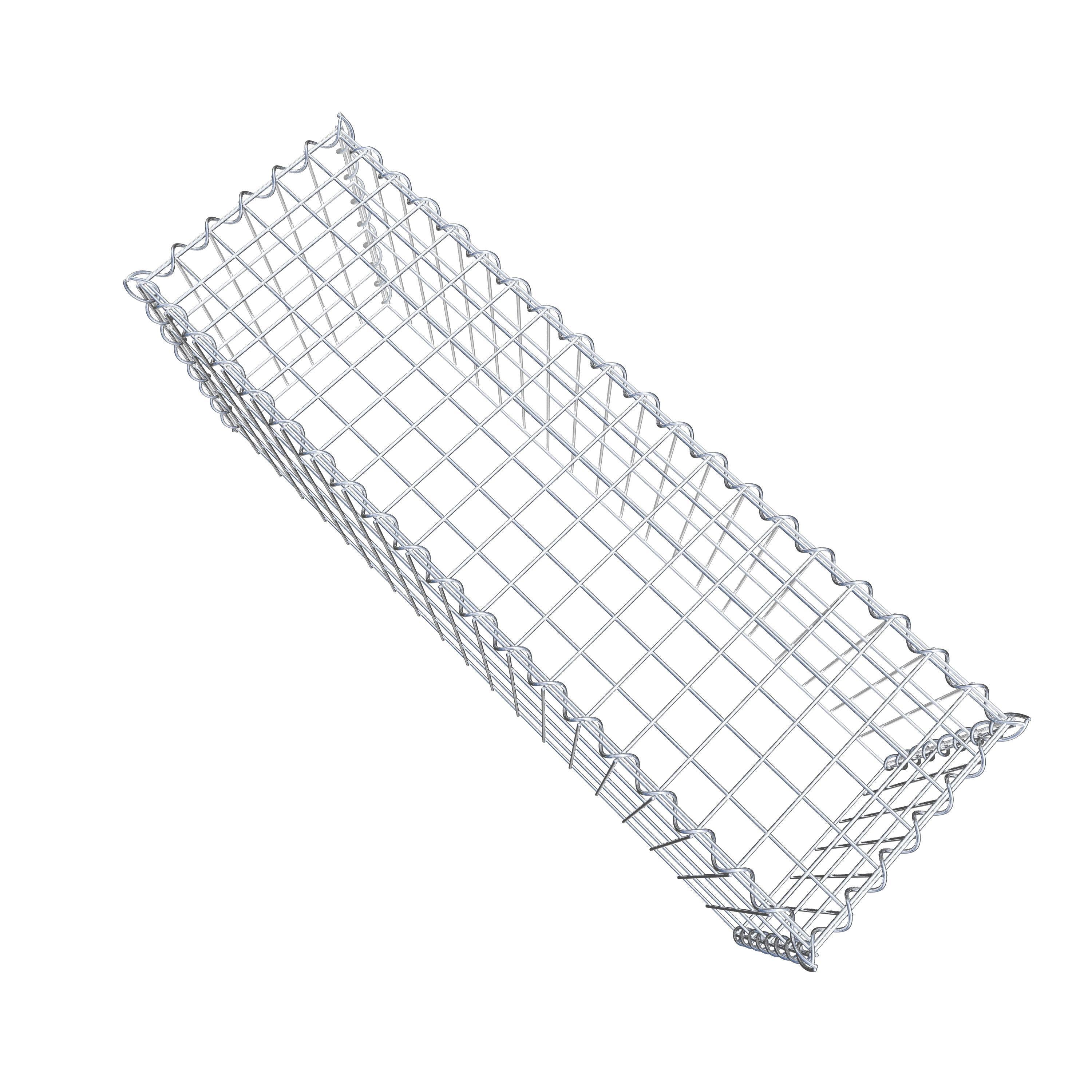 Opvokset gabion type 3 100 cm x 40 cm x 30 cm (L x H x D), maskestørrelse 5 cm x 10 cm, spiral