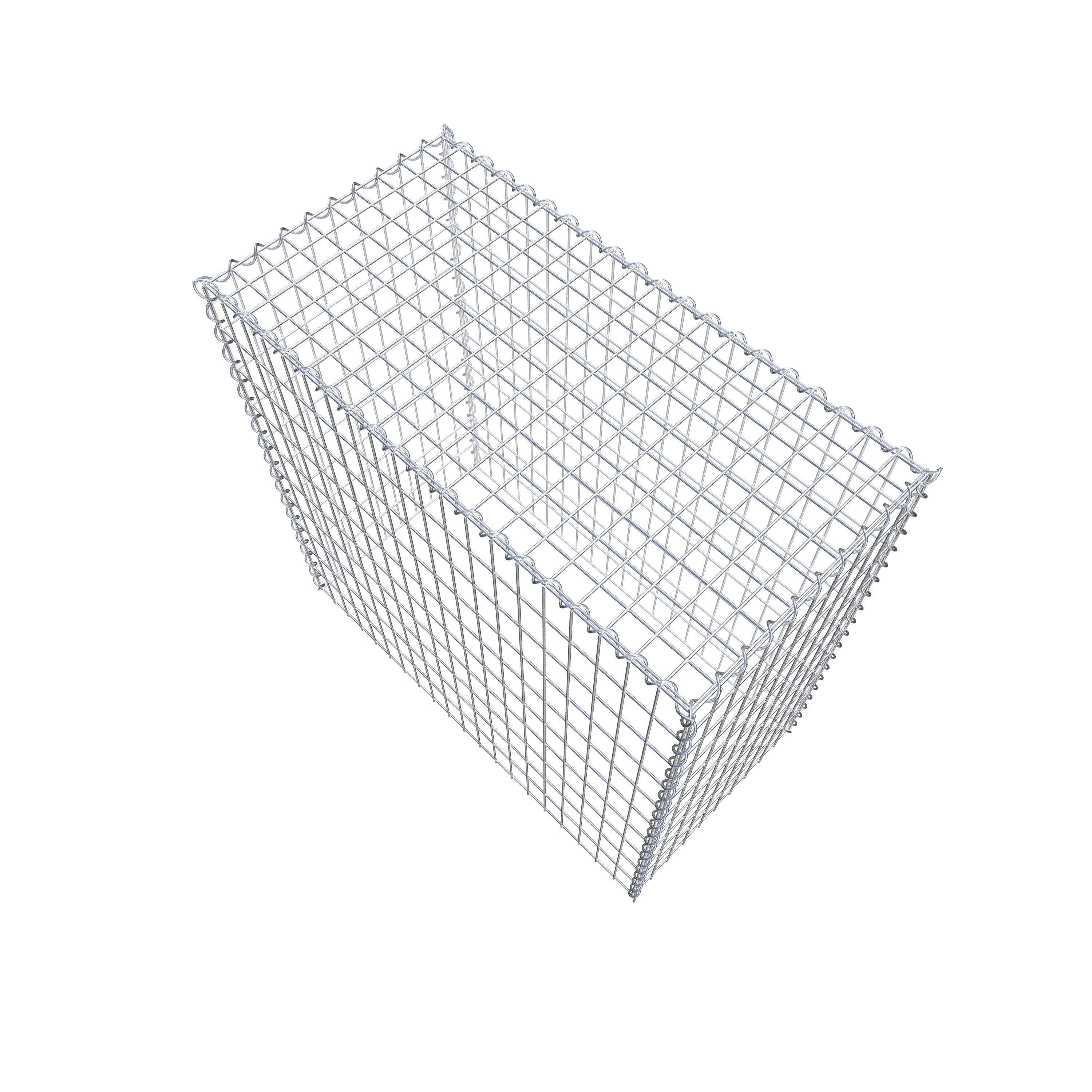 Opvokset gabion type 3 100 cm x 100 cm x 50 cm (L x H x D), maskestørrelse 5 cm x 10 cm, spiral