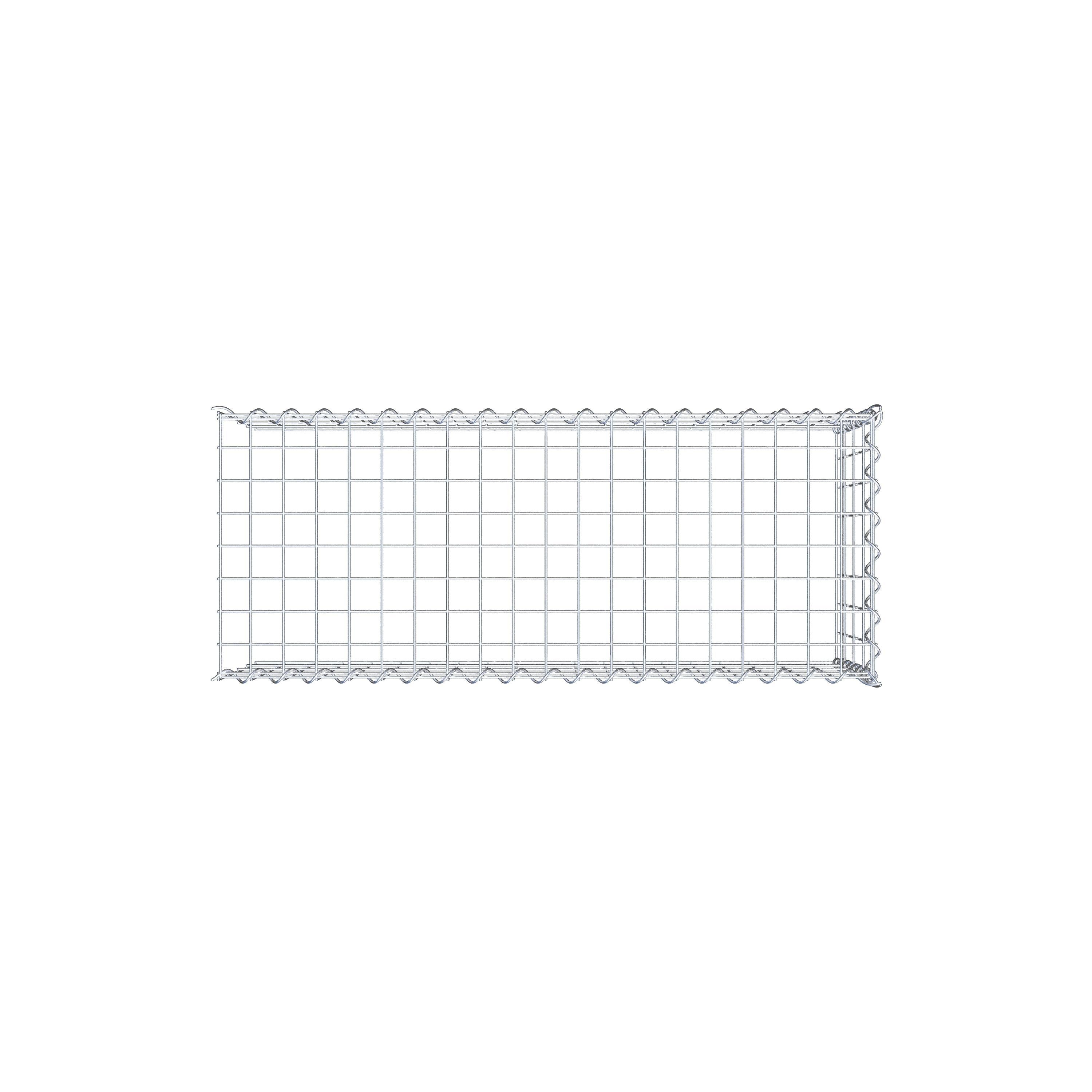 Grown-on gabion type 4 100 cm x 40 cm x 40 cm (L x H x D), mesh size 5 cm x 10 cm, spiral