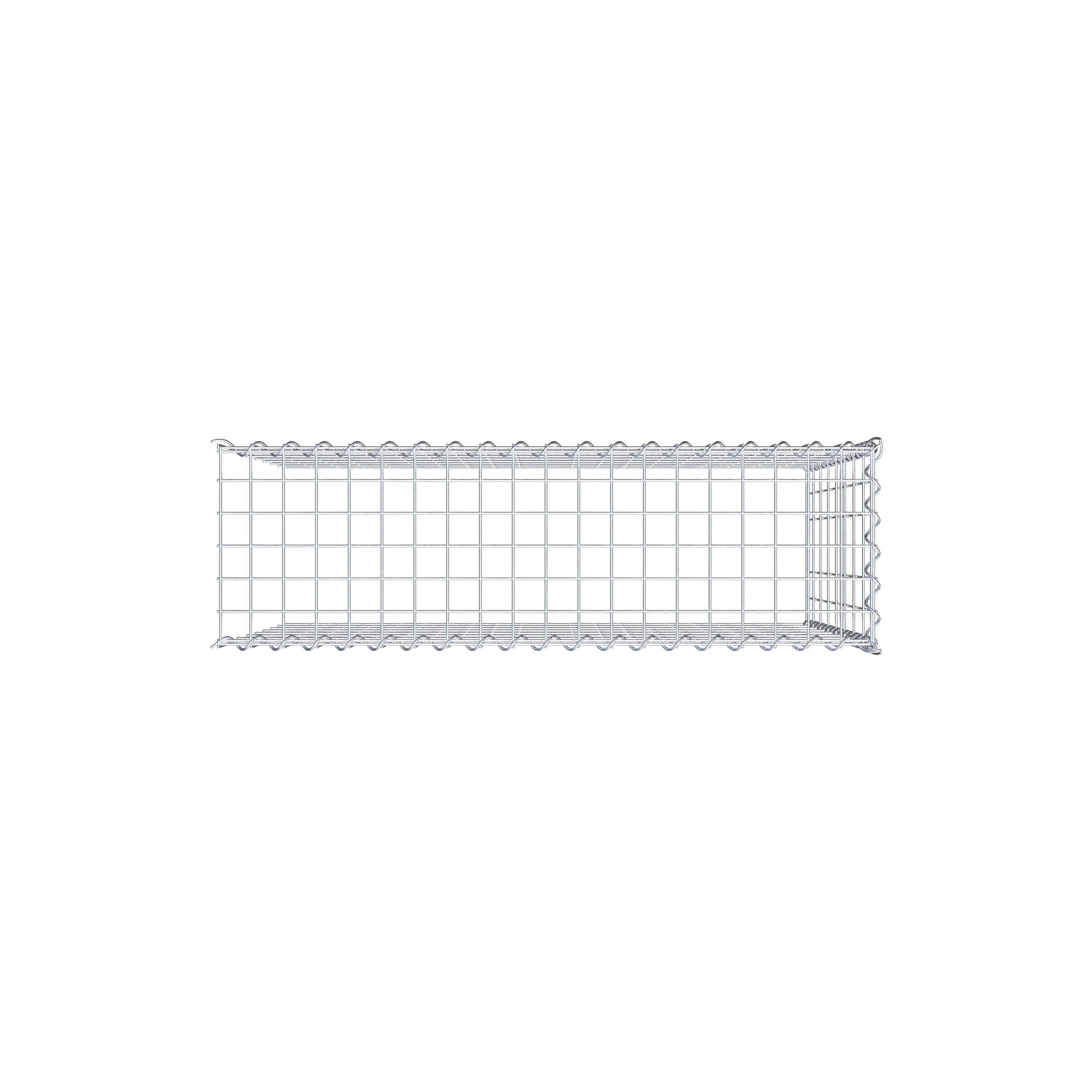 Grown-on gabion type 4 100 cm x 80 cm x 30 cm (L x H x D), mesh size 5 cm x 10 cm, spiral