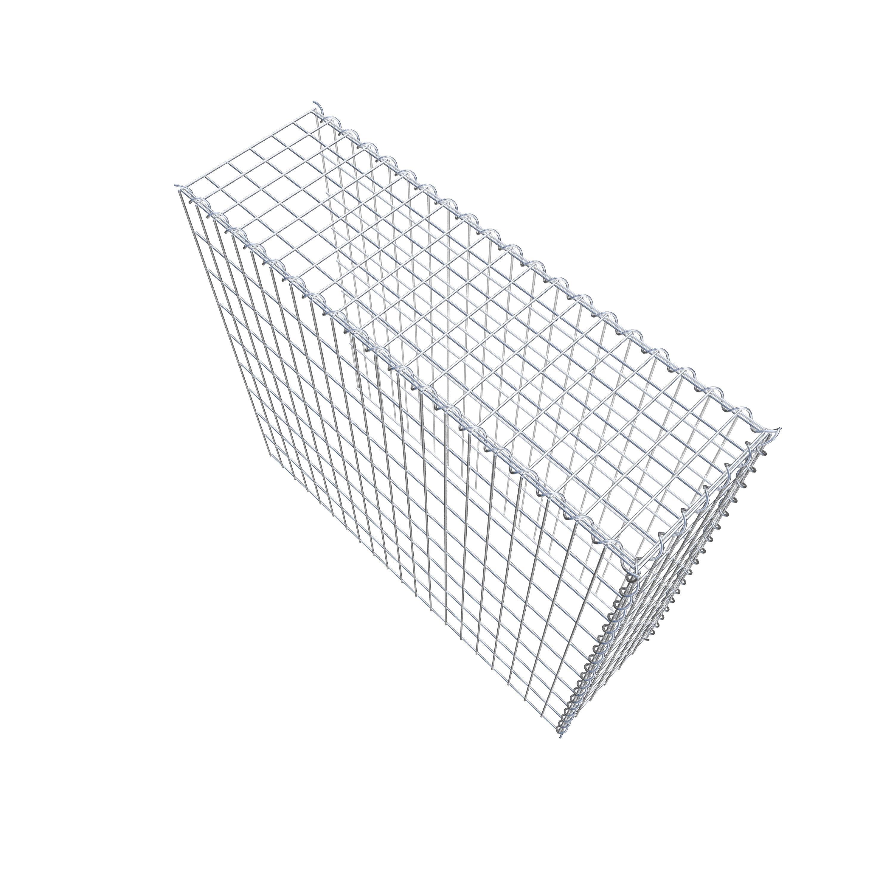 Grown-on gabion type 4 100 cm x 90 cm x 30 cm (L x H x D), mesh size 5 cm x 10 cm, spiral