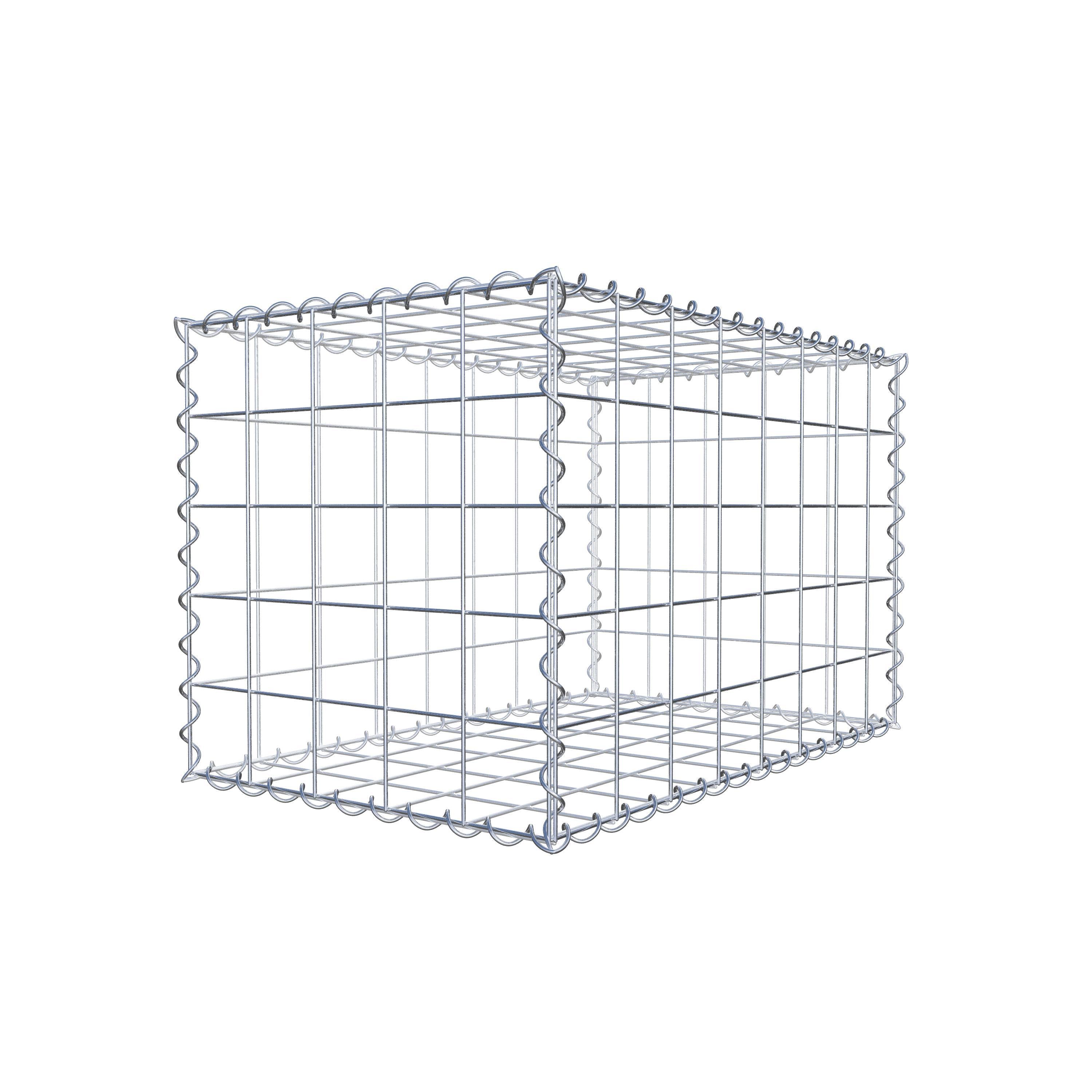 Gabion 80 cm x 50 cm x 50 cm (L x H x D), mesh size 10 cm x 10 cm, spiral