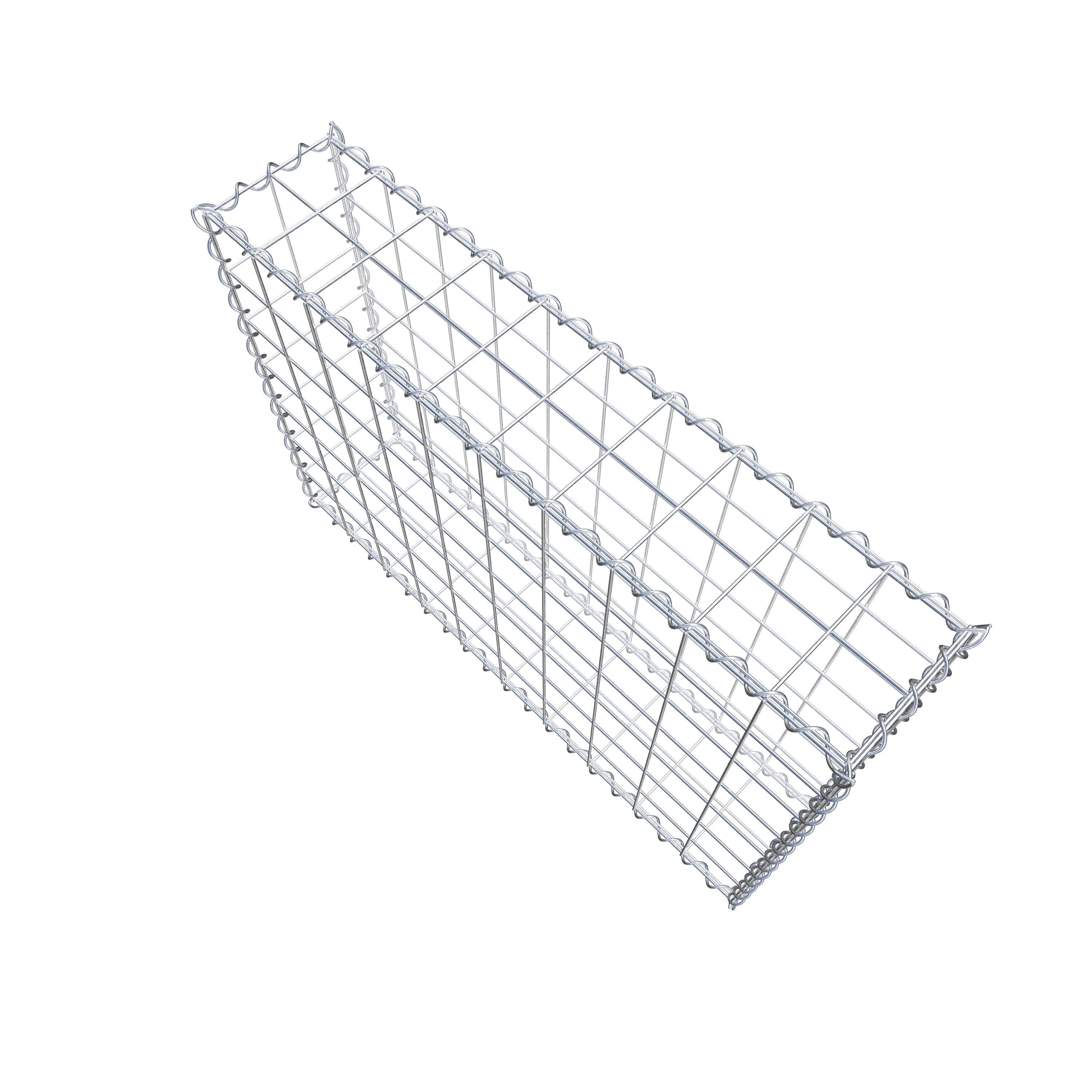 Gabion 100 cm x 70 cm x 20 cm (L x H x D), maskestørrelse 10 cm x 10 cm, spiral