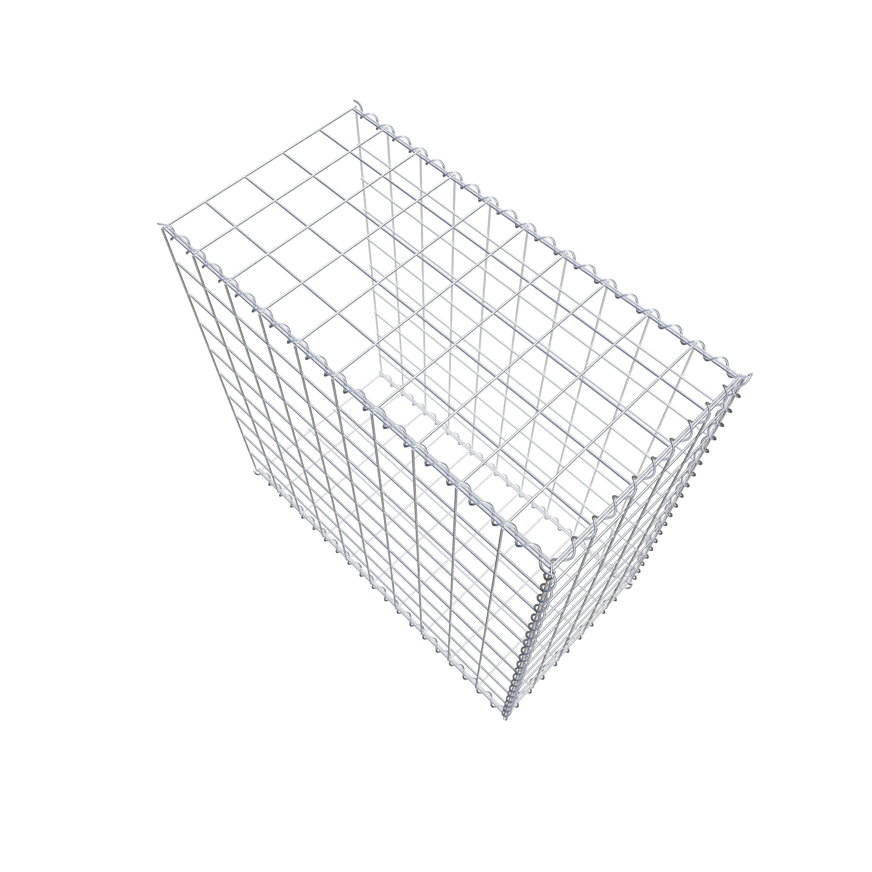 Opvokset gabion type 2 100 cm x 100 cm x 50 cm (L x H x D), maskestørrelse 10 cm x 10 cm, spiral