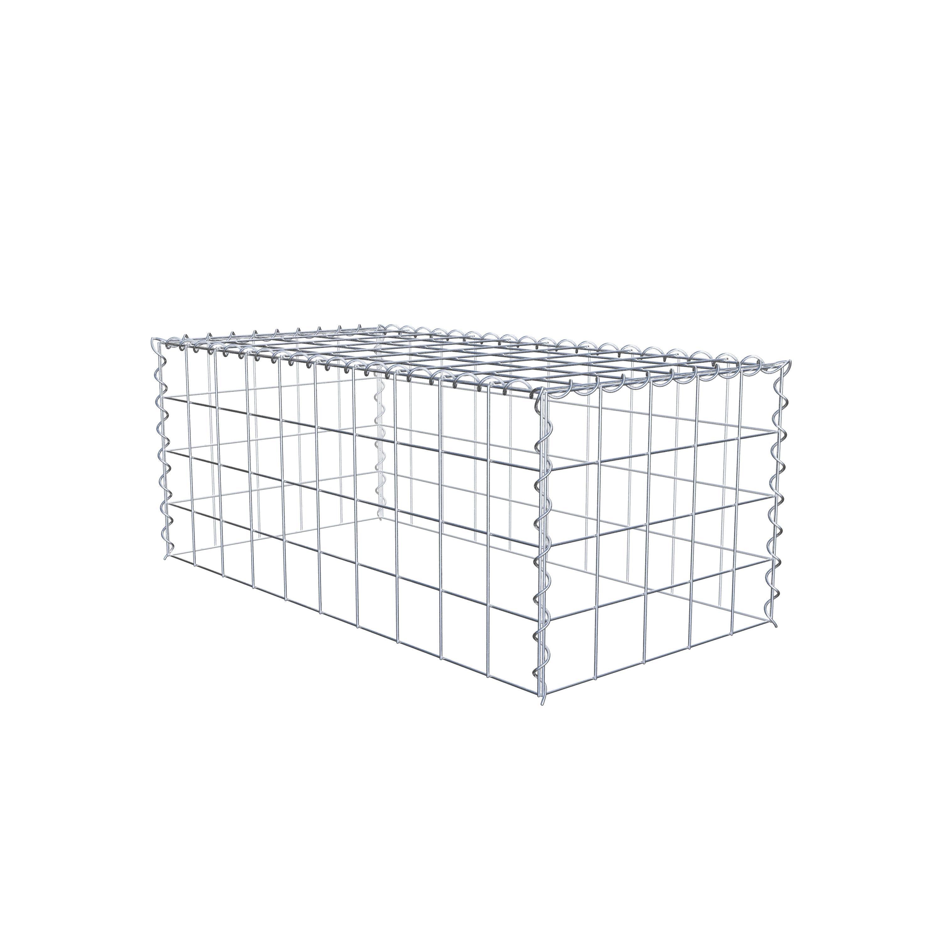 Grown-on gabion type 3 100 cm x 40 cm x 50 cm (L x H x D), mesh size 10 cm x 10 cm, spiral