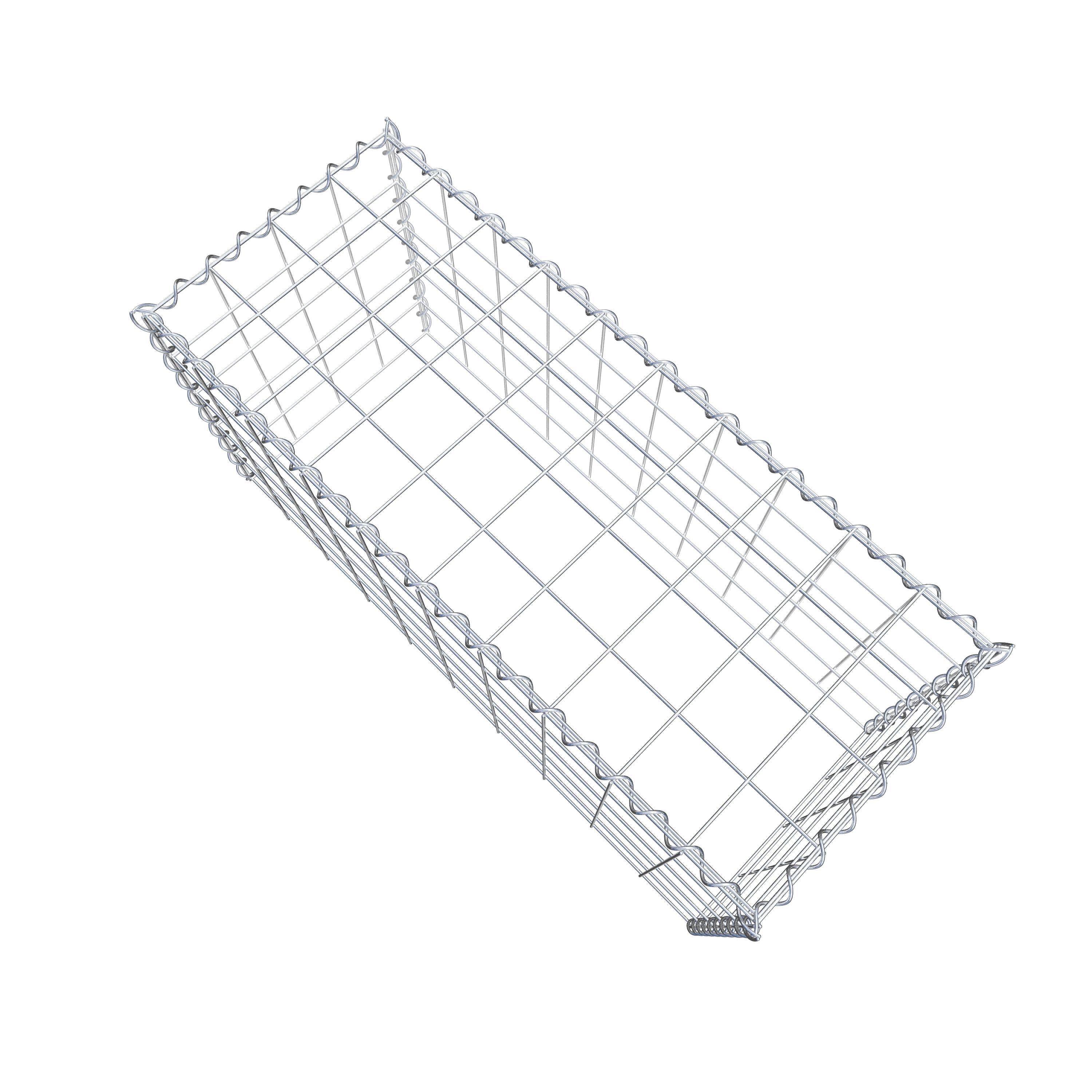 Opvokset gabion type 3 100 cm x 50 cm x 40 cm (L x H x D), maskestørrelse 10 cm x 10 cm, spiral