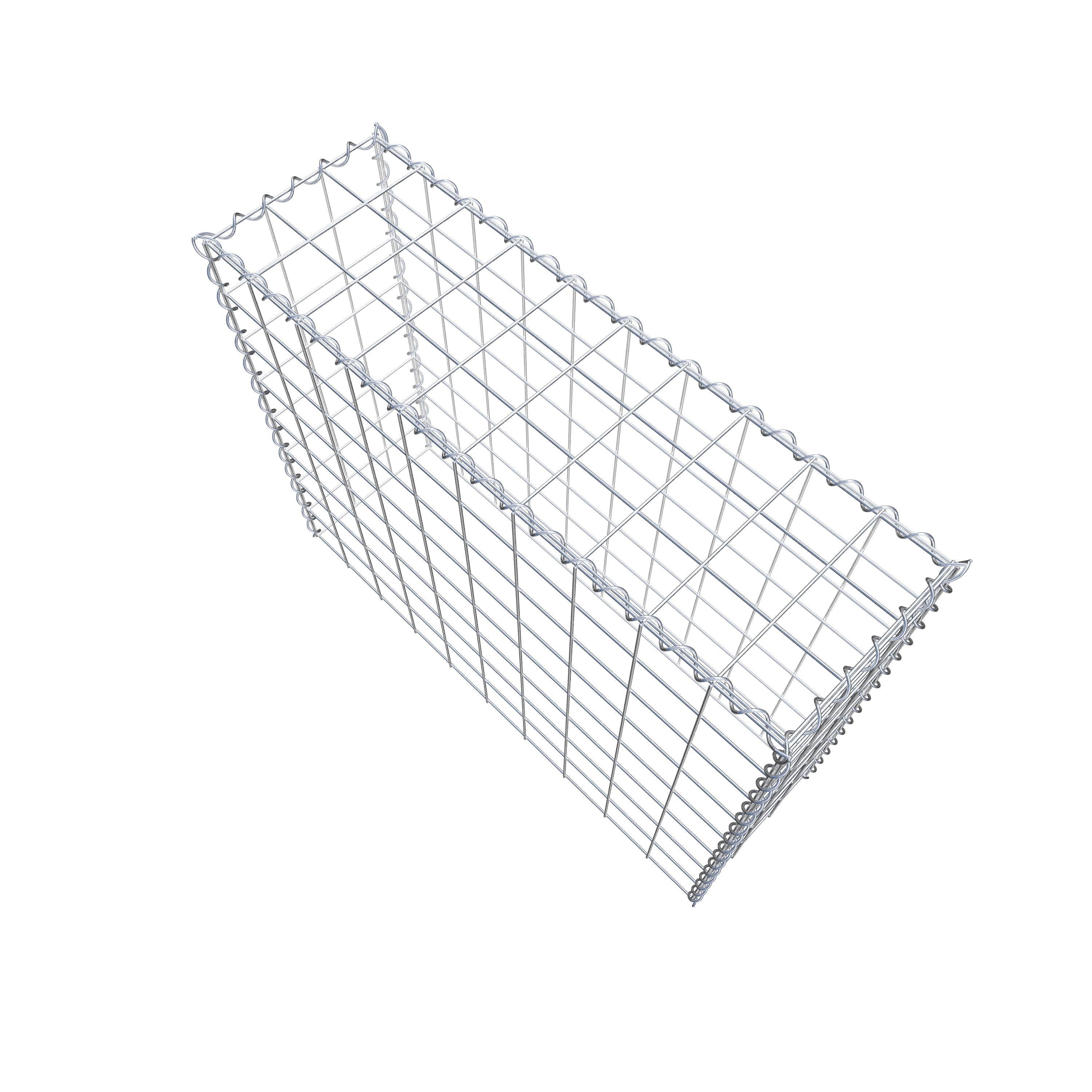 Aangegroeide schanskorf type 3 100 cm x 80 cm x 30 cm (L x H x D), maaswijdte 10 cm x 10 cm, spiraal