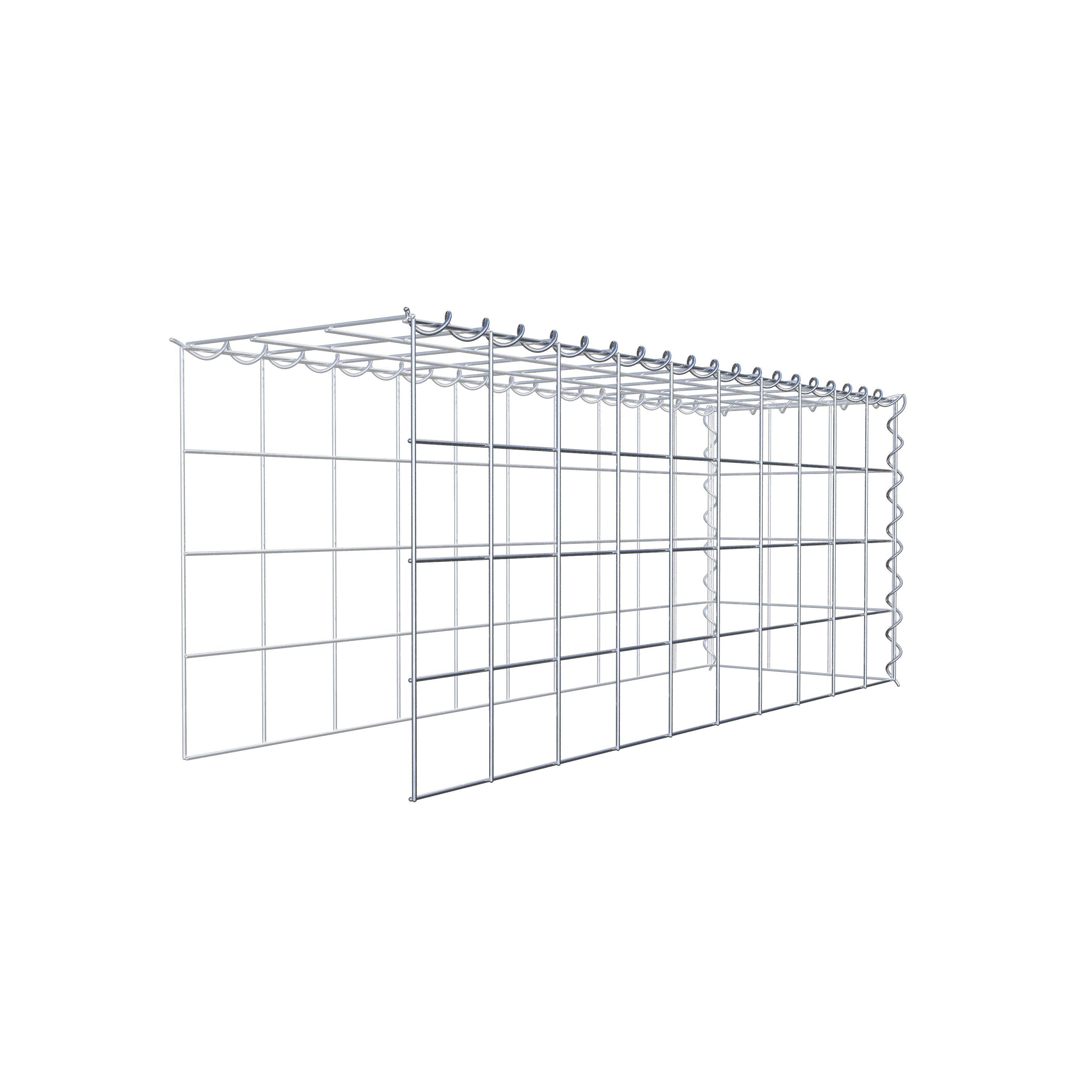 Opvokset gabion type 4 100 cm x 40 cm x 30 cm (L x H x D), maskestørrelse 10 cm x 10 cm, spiral