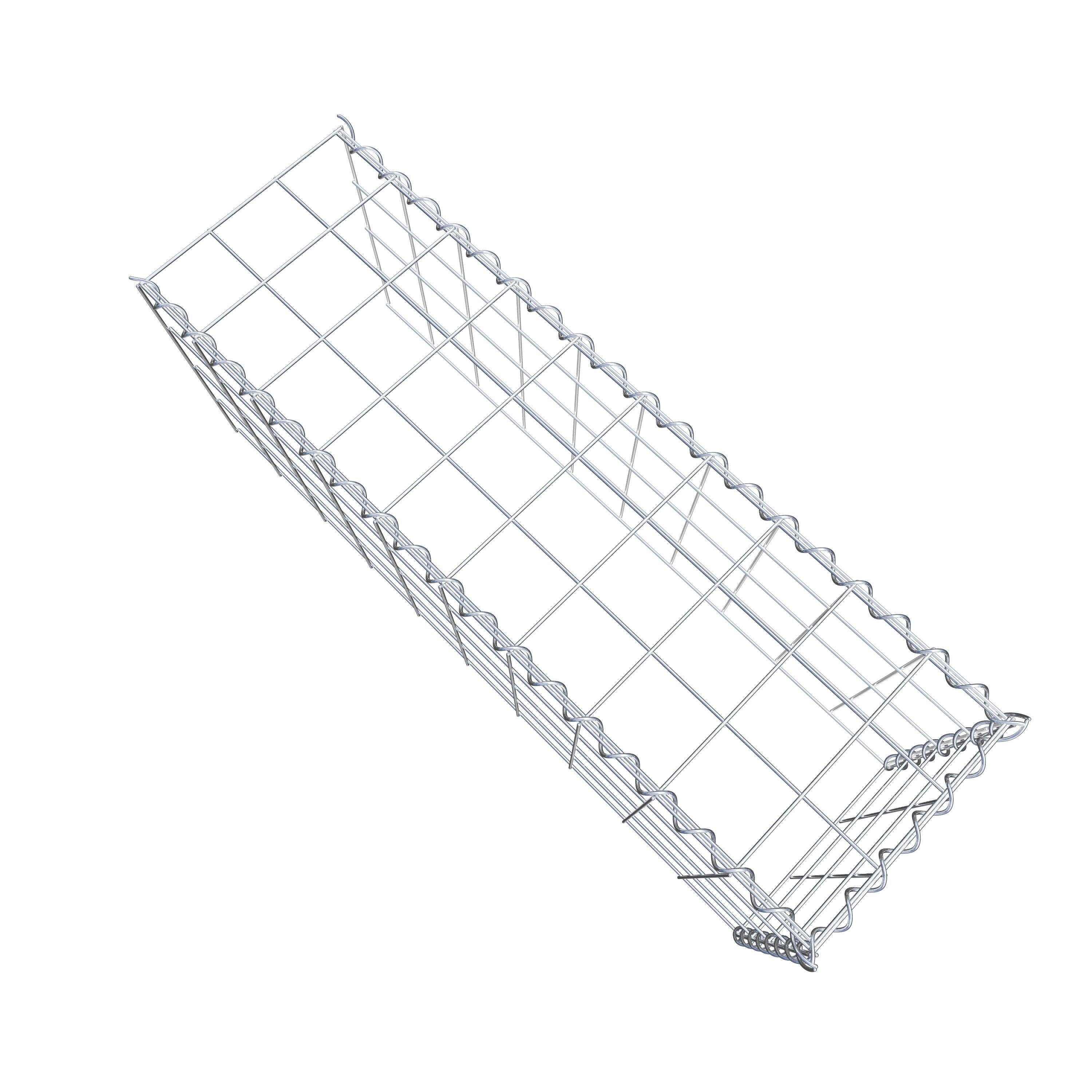 Opvokset gabion type 4 100 cm x 40 cm x 30 cm (L x H x D), maskestørrelse 10 cm x 10 cm, spiral