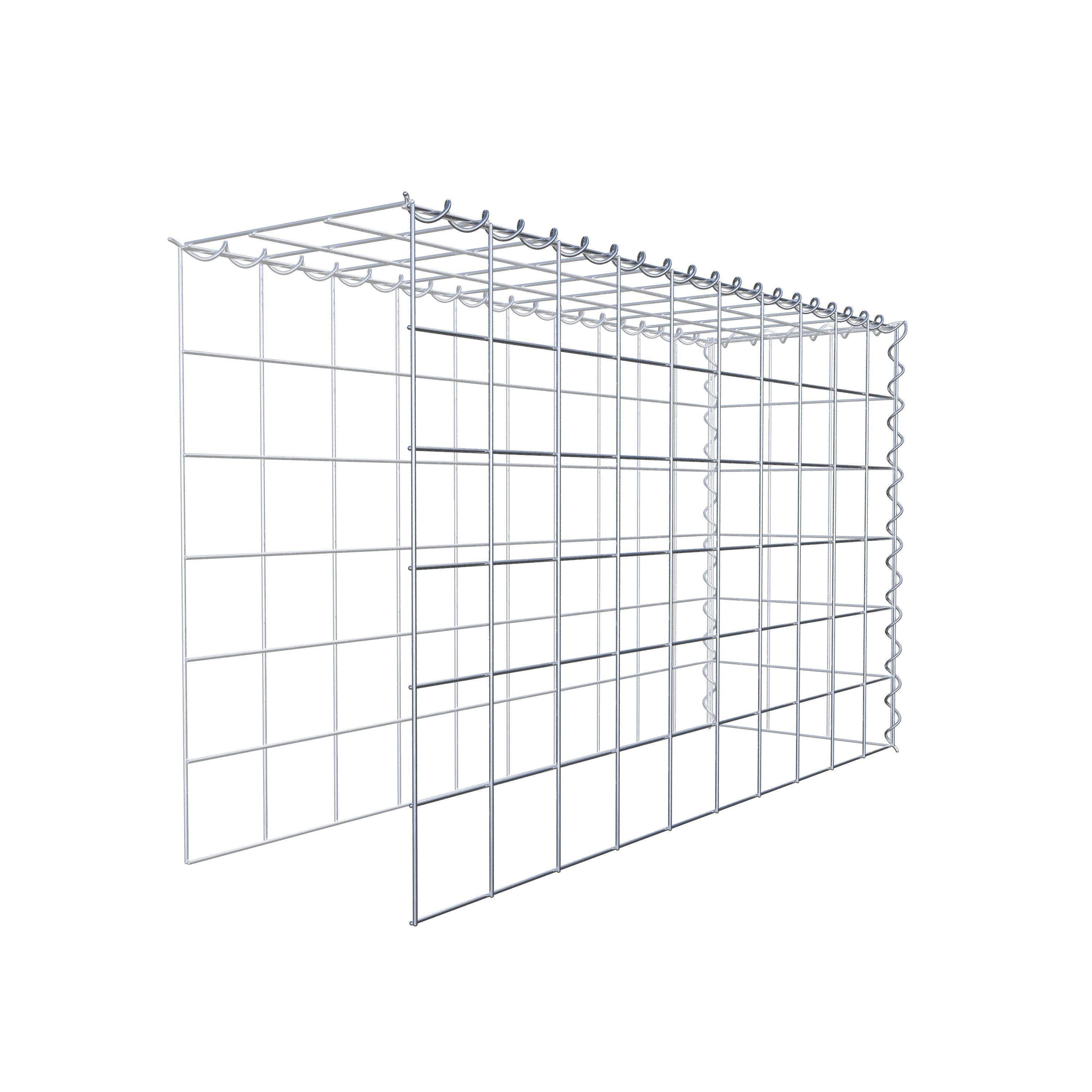 Grown-on gabion type 4 100 cm x 60 cm x 30 cm (L x H x D), mesh size 10 cm x 10 cm, spiral