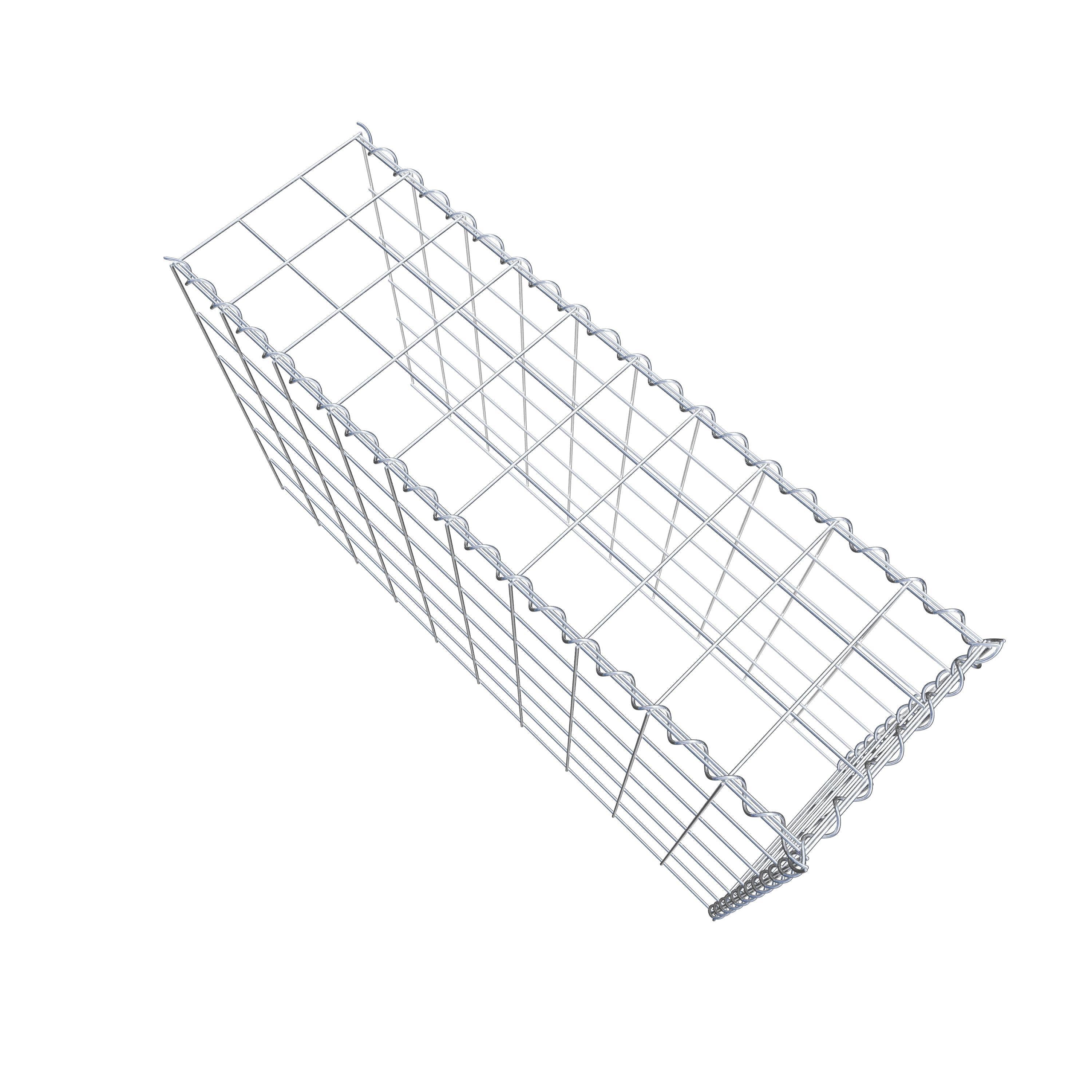 Grown-on gabion type 4 100 cm x 60 cm x 30 cm (L x H x D), mesh size 10 cm x 10 cm, spiral