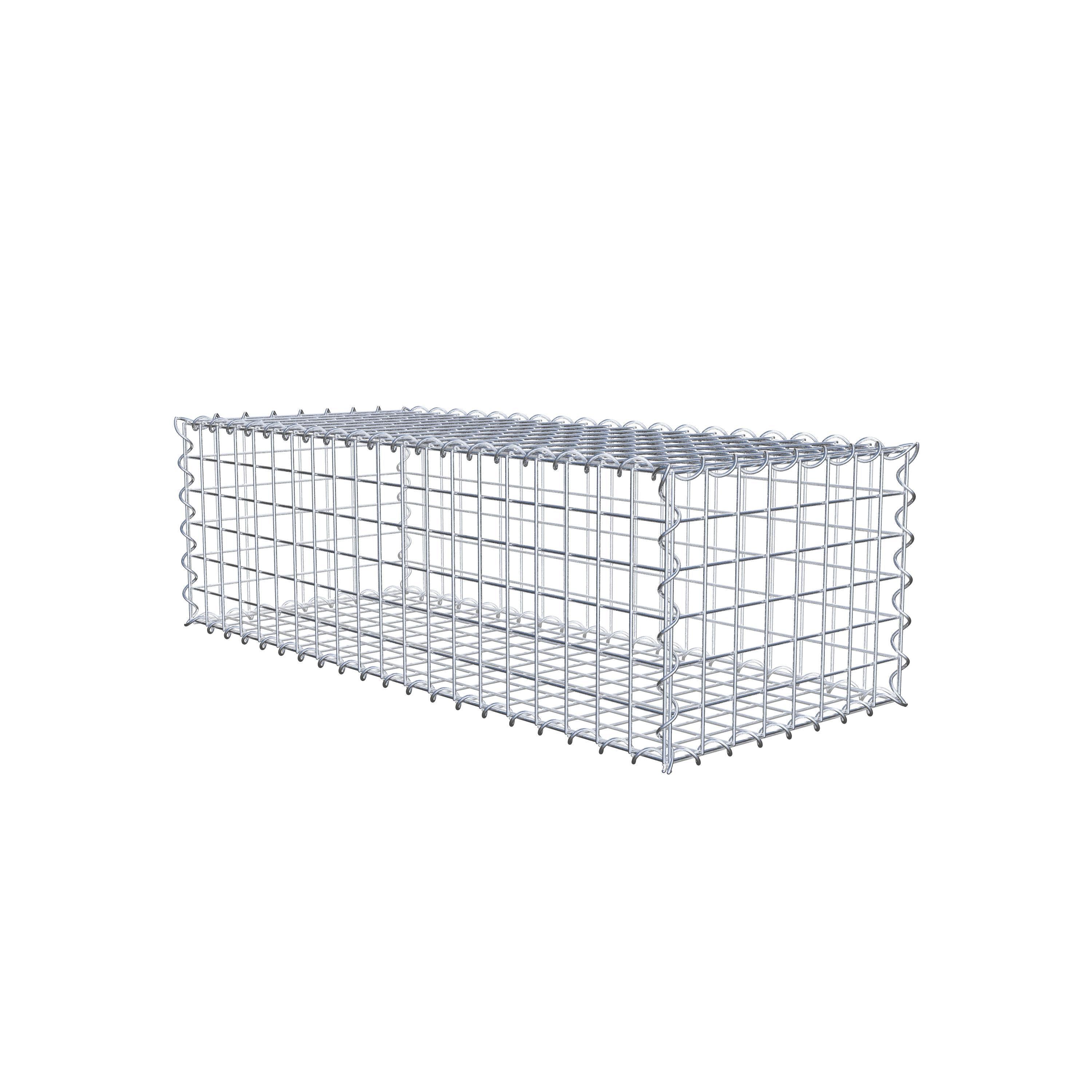 Gabion 100 cm x 30 cm x 40 cm (L x H x D), mesh size 5 cm x 5 cm, spiral