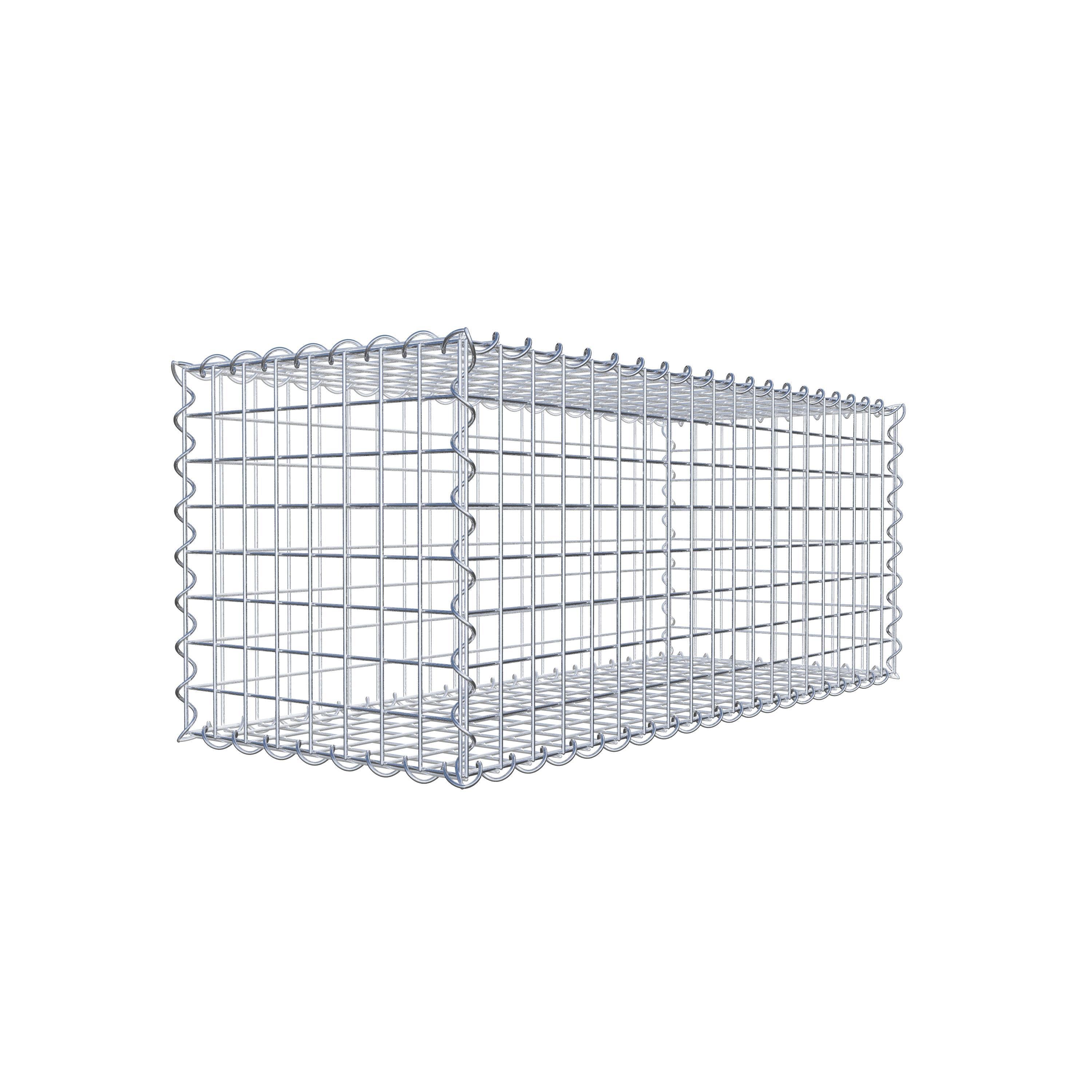 Gabion 100 cm x 40 cm x 40 cm (L x H x D), mesh size 5 cm x 5 cm, spiral