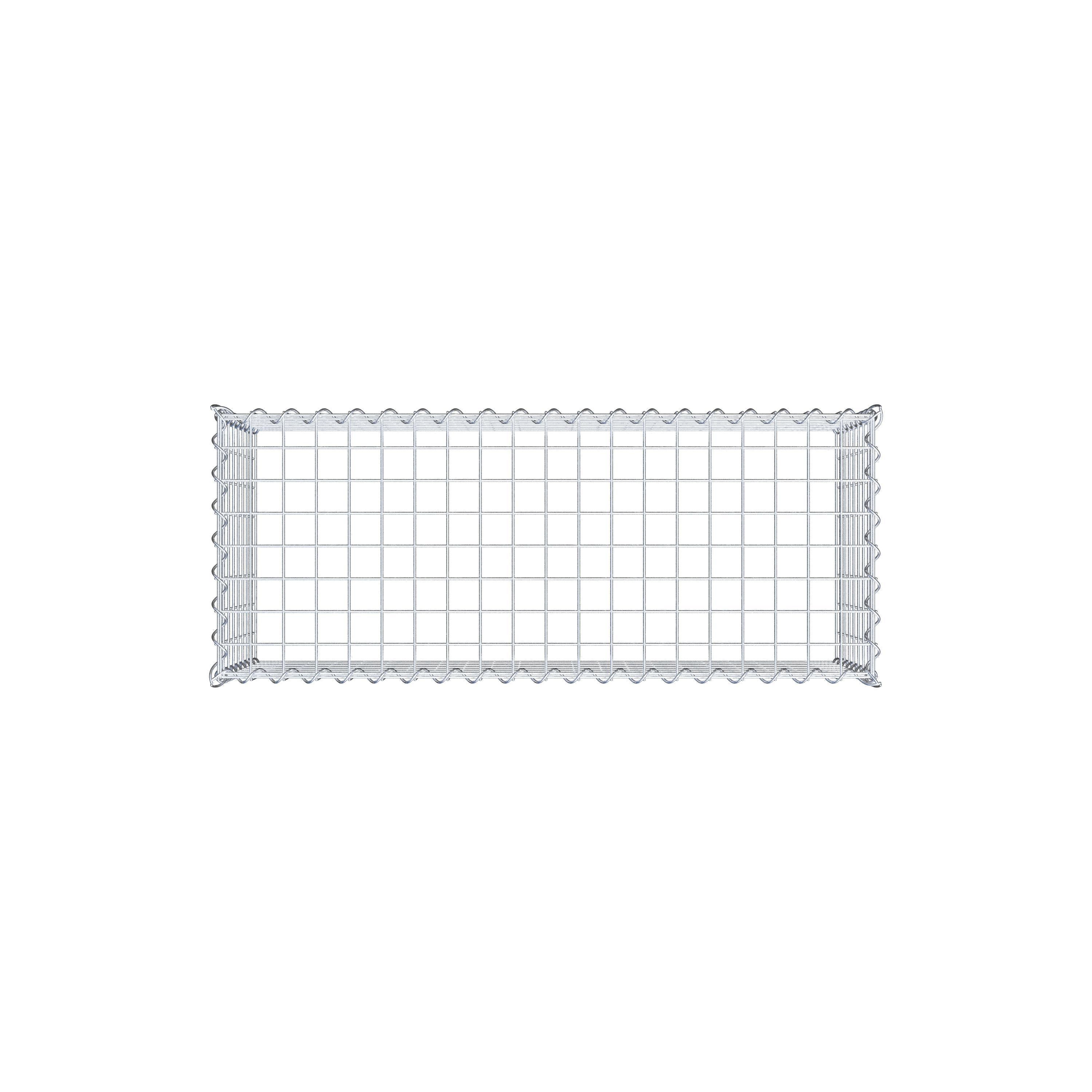 Opvokset gabion type 3 100 cm x 40 cm x 40 cm (L x H x D), maskestørrelse 5 cm x 5 cm, spiral