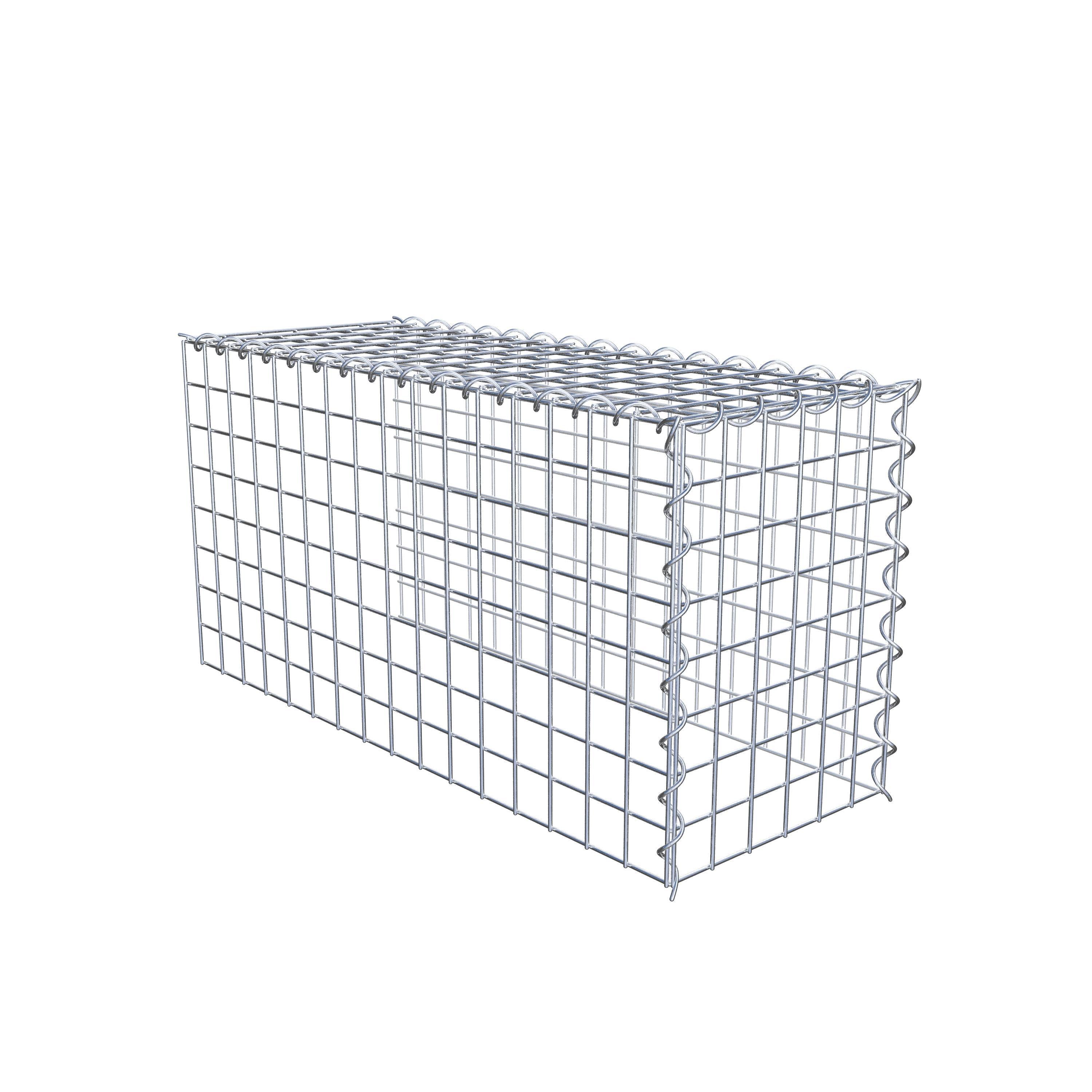 Grown-on gabion type 4 80 cm x 40 cm x 30 cm (L x H x D), mesh size 5 cm x 5 cm, spiral