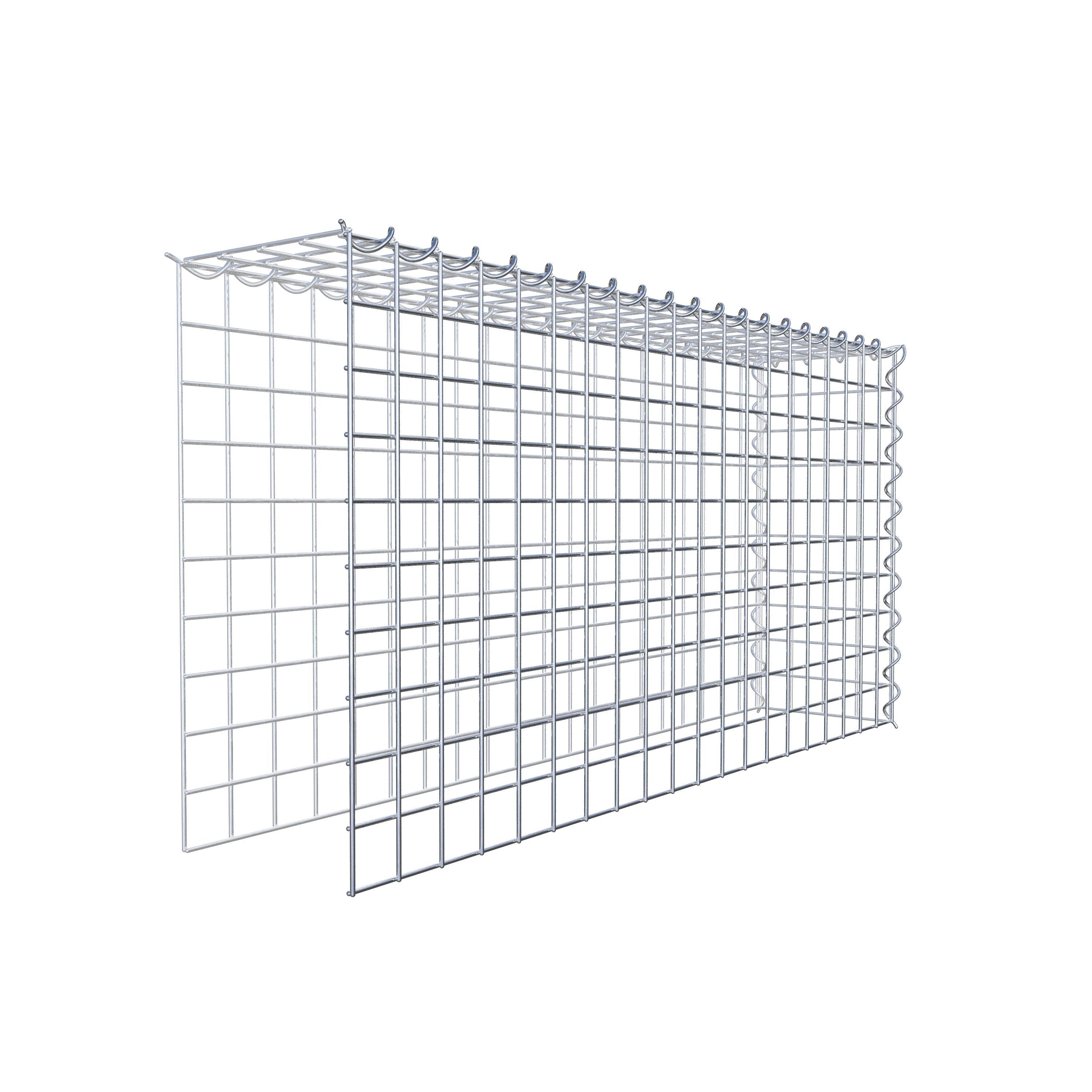 Opvokset gabion type 4 100 cm x 50 cm x 20 cm (L x H x D), maskestørrelse 5 cm x 5 cm, spiral