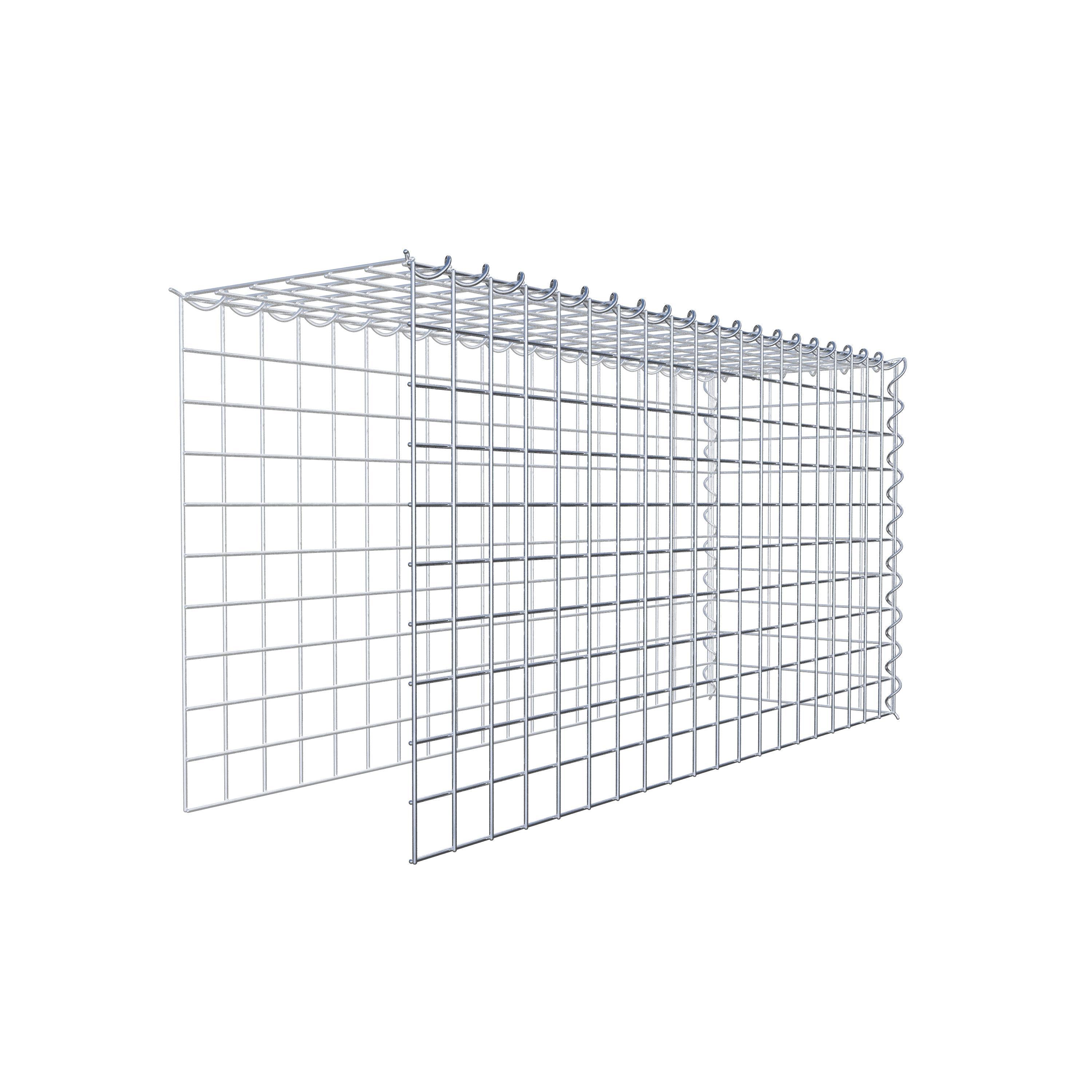 Grown-on gabion type 4 100 cm x 50 cm x 30 cm (L x H x D), mesh size 5 cm x 5 cm, spiral