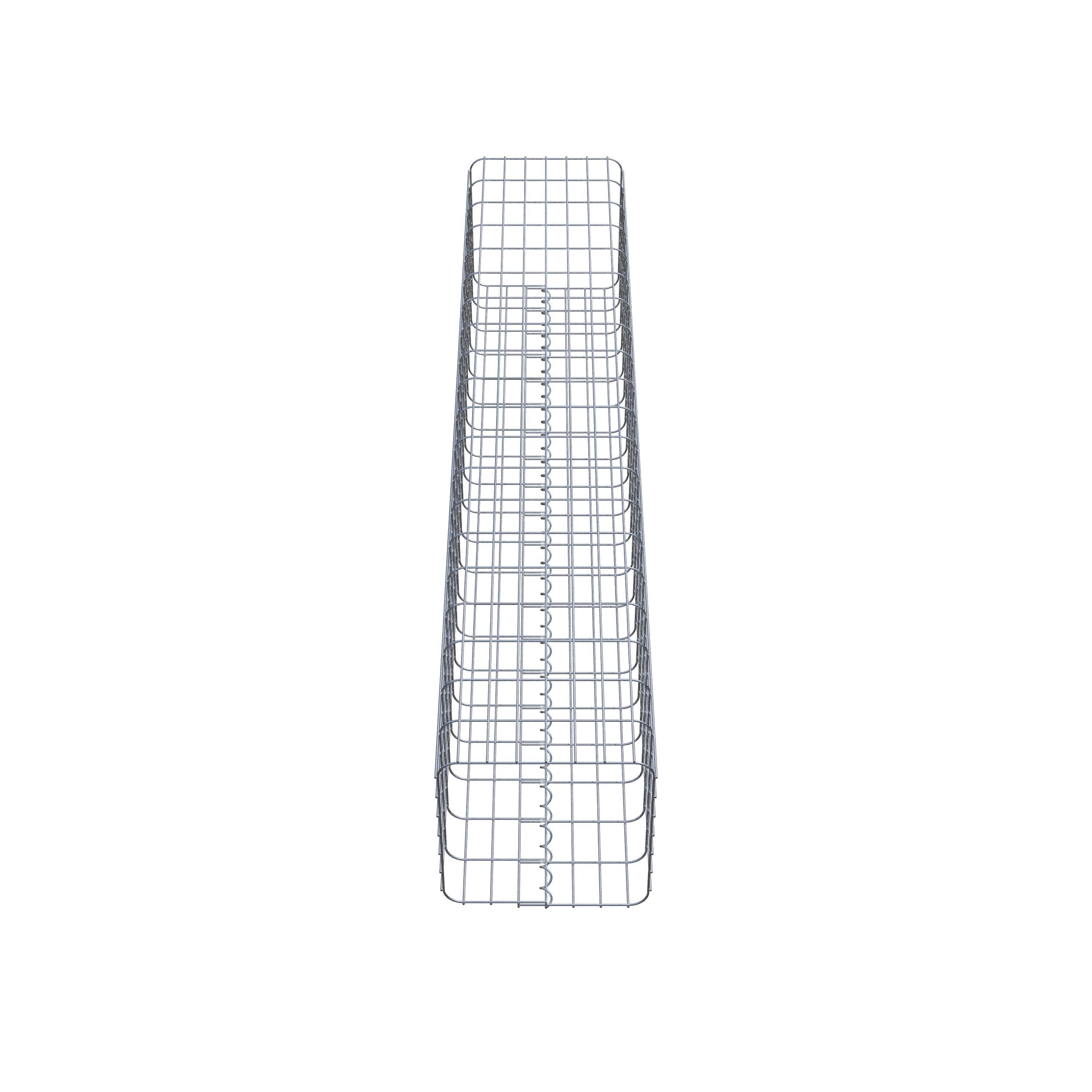 Gabionsøjle firkantet 37 cm x 37 cm, 200 cm høj, MW 5 cm x 10 cm