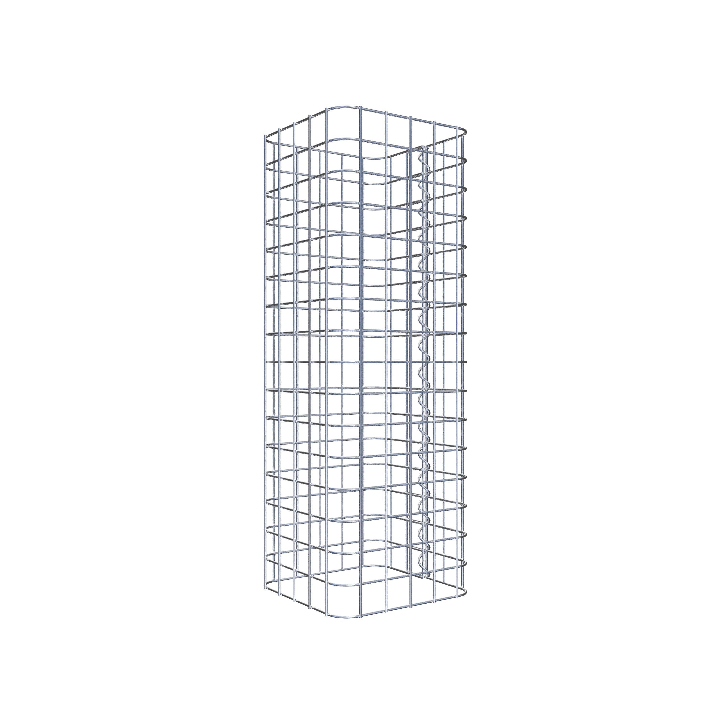 Gabionensäule eckig 27  cm x 27  cm, 80 cm Höhe, MW 5 cm x 5 cm