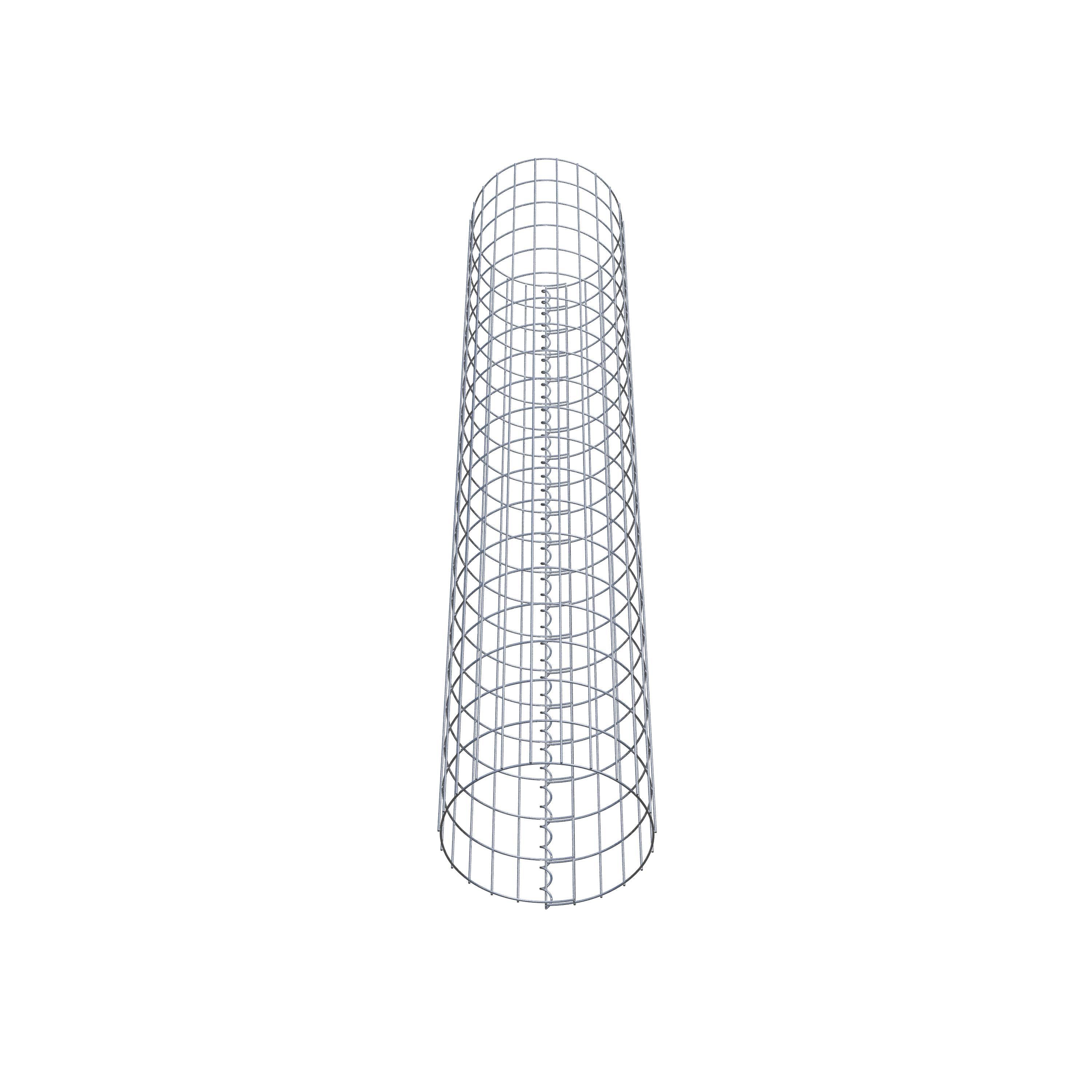 Gabionensäule rund 37  cm Durchmesser, 200  cm Höhe, Maschenweite 5 cm x 10 cm