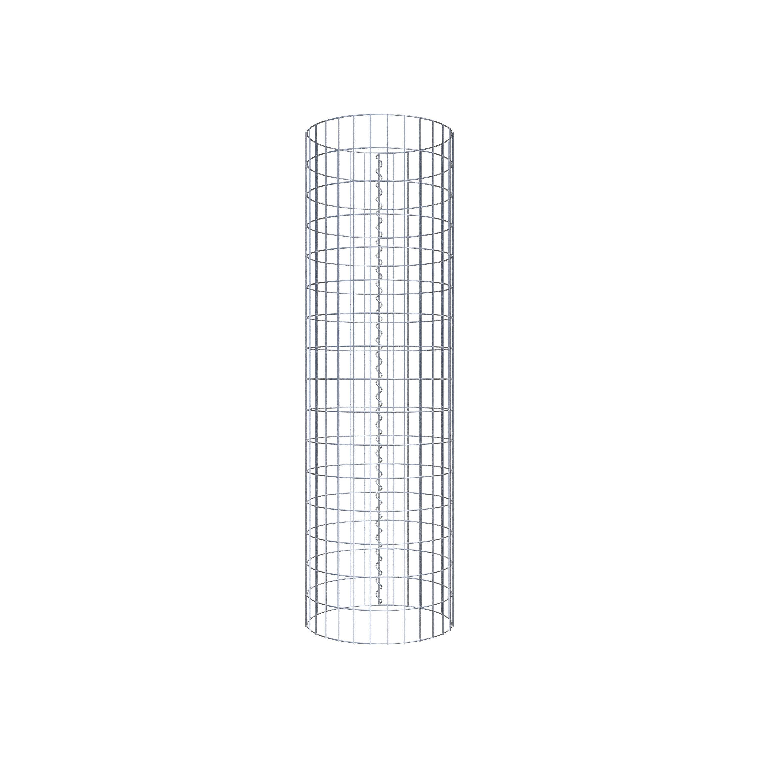 Gabionensäule rund 47  cm Durchmesser, 160  cm Höhe, Maschenweite 5 cm x 10 cm