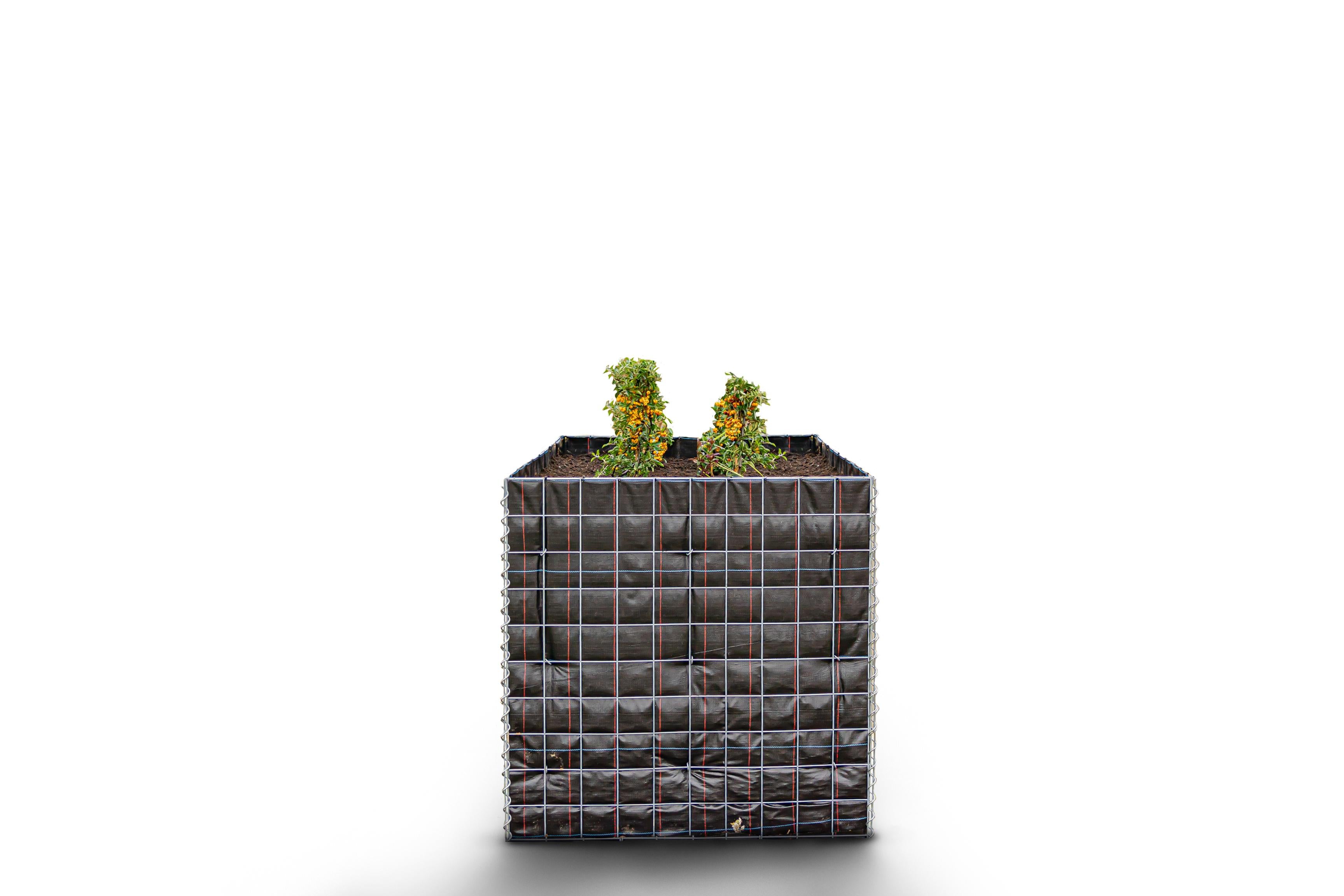 Hochbeet eckig ohne Steinbereich - Länge: 100 cm - Höhe: 100 cm - Tiefe: 70 cm - Maschenweite: 10 x 10 cm