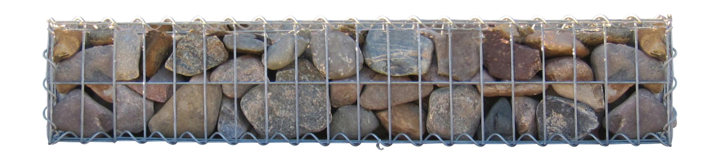 Gabion 100 cm x 20 cm x 30 cm (L x H x D), maskestørrelse 5 cm x 10 cm, spiral