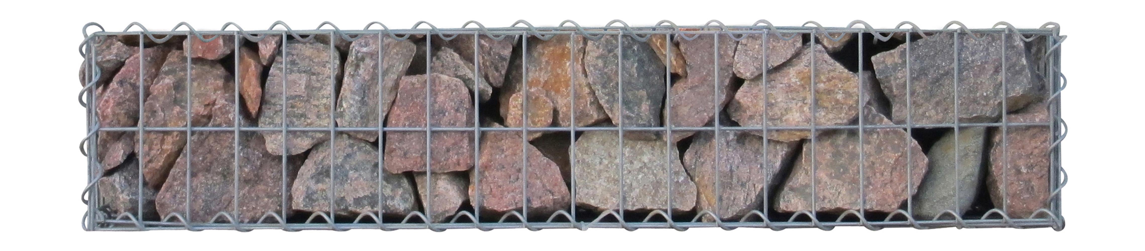 Gabion 100 cm x 20 cm x 30 cm (L x H x D), maskestørrelse 5 cm x 10 cm, spiral