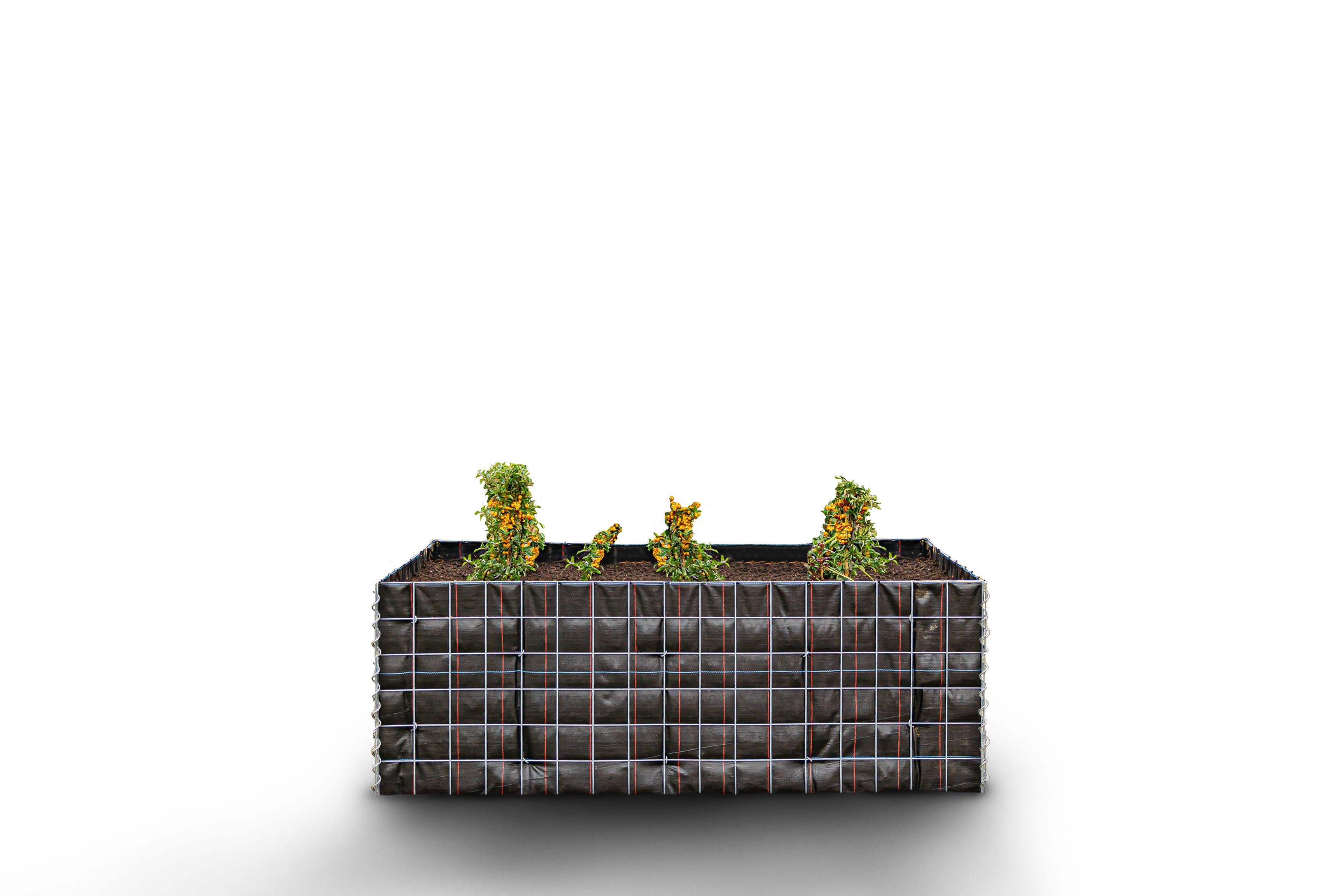 Hochbeet eckig ohne Steinbereich - Länge: 170 cm - Höhe: 60 cm - Tiefe: 60 cm - Maschenweite: 10 x 10 cm
