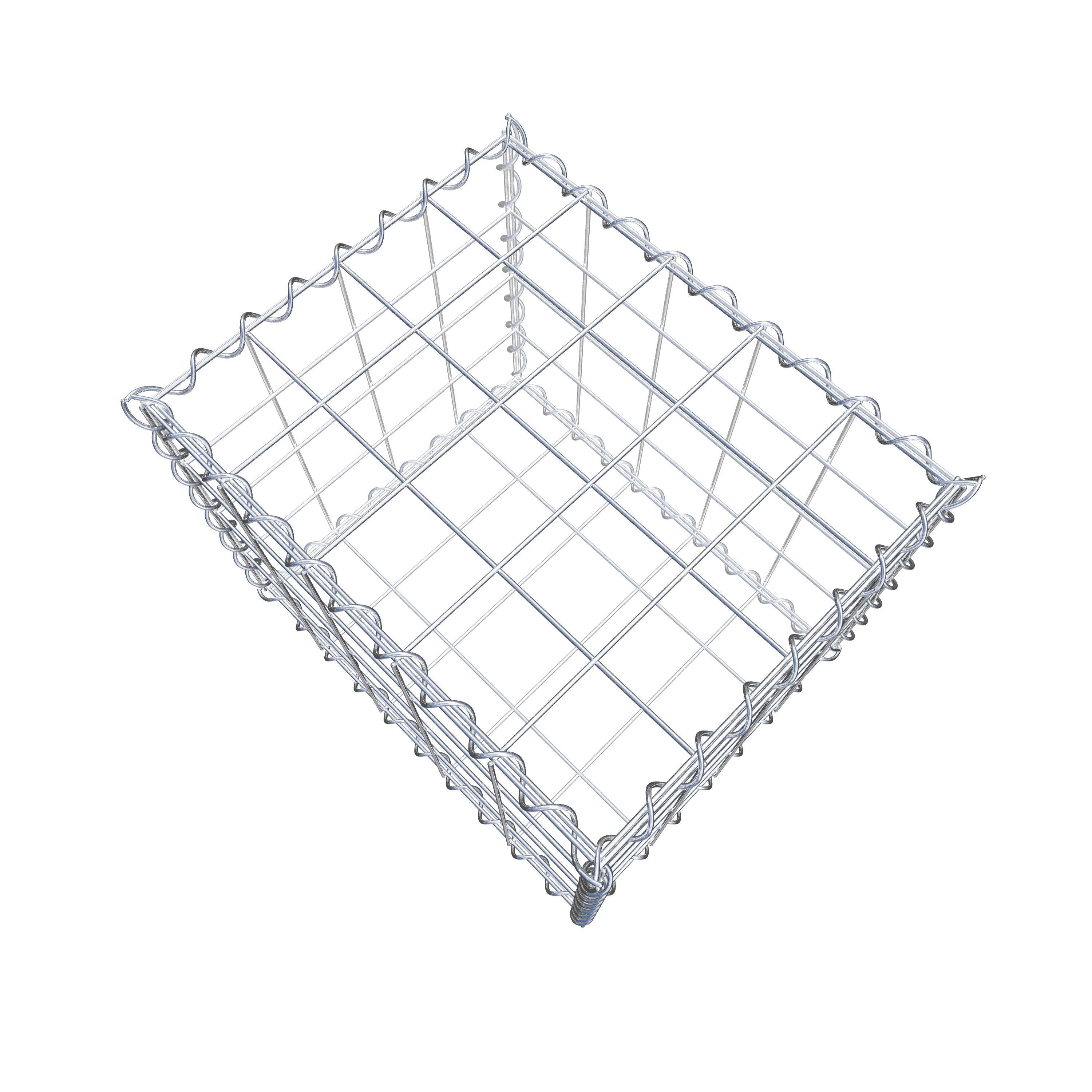 Gabion 50 cm x 40 cm x 40 cm (L x H x D), mesh size 10 cm x 10 cm, spiral