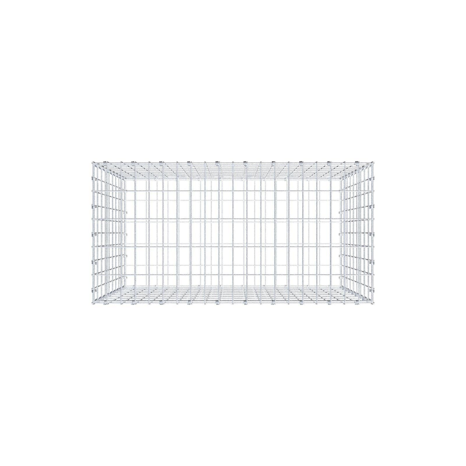 Gabione 100 cm x 90 cm x 50 cm (L x H x T), Maschenweite 5 x 10 cm, Spiralring
