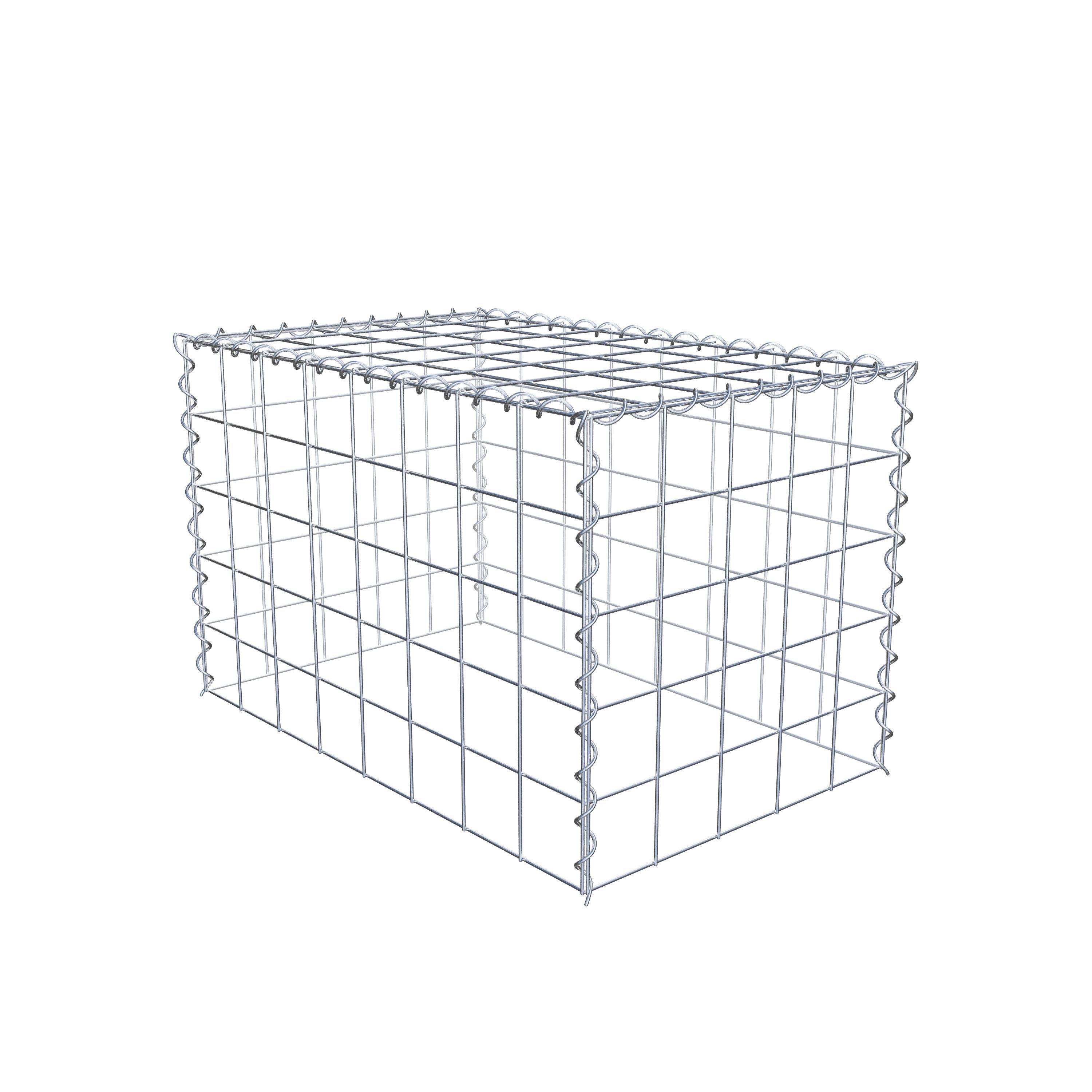 Opvokset gabion type 3 80 cm x 50 cm x 50 cm (L x H x D), maskestørrelse 10 cm x 10 cm, spiral