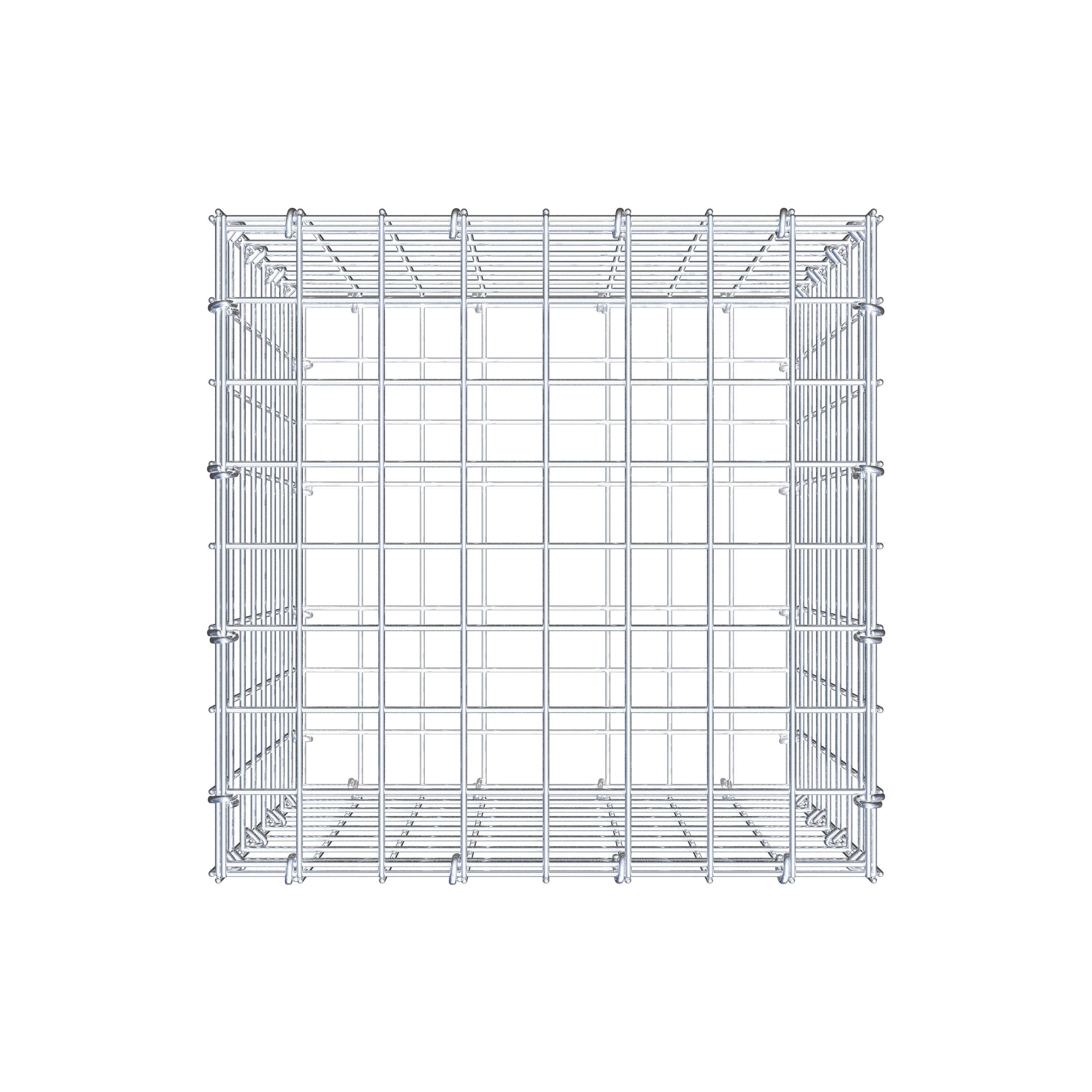 Gabione 40 cm x 40 cm x 40 cm (L x H x T), Maschenweite 5 cm x 5 cm, C-Ring