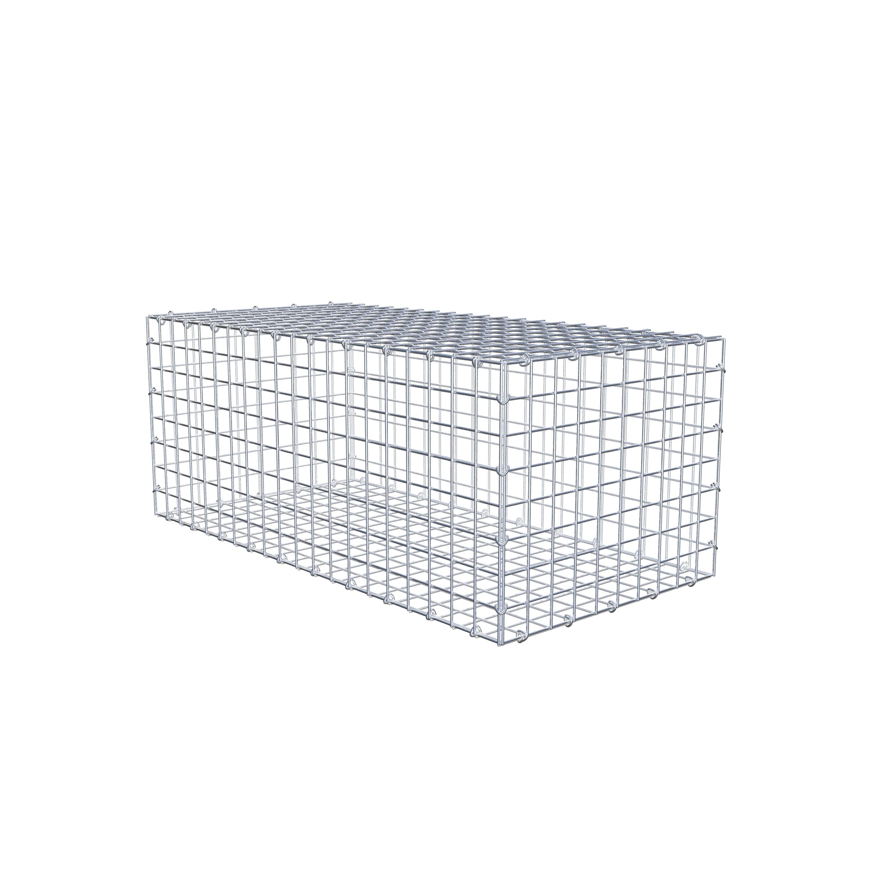 Gabione 100 cm x 40 cm x 50 cm (L x H x T), Maschenweite 5 cm x 5 cm, C-Ring