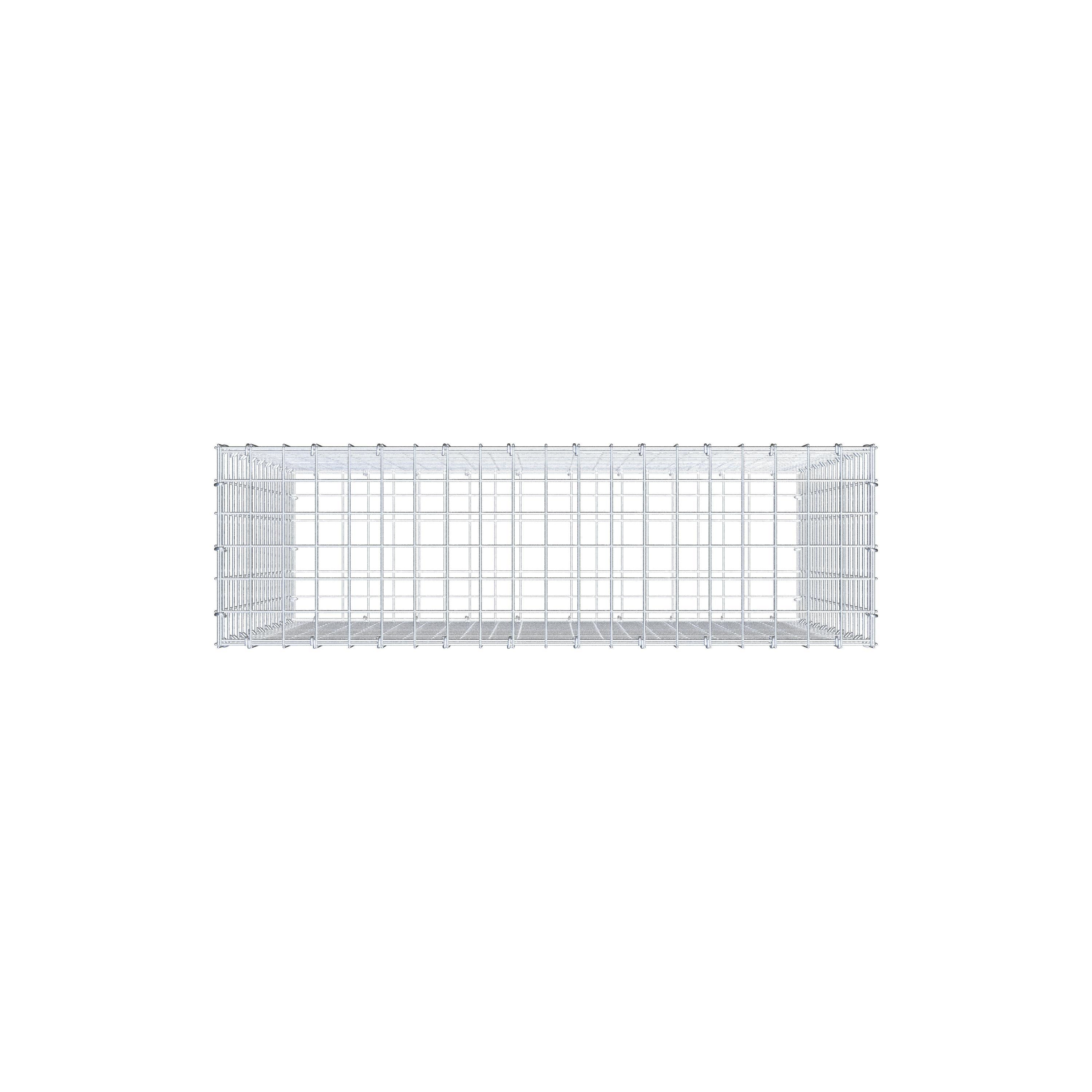 Gabione 100 cm x 90 cm x 30 cm (L x H x T), Maschenweite 5 cm x 5 cm, C-Ring