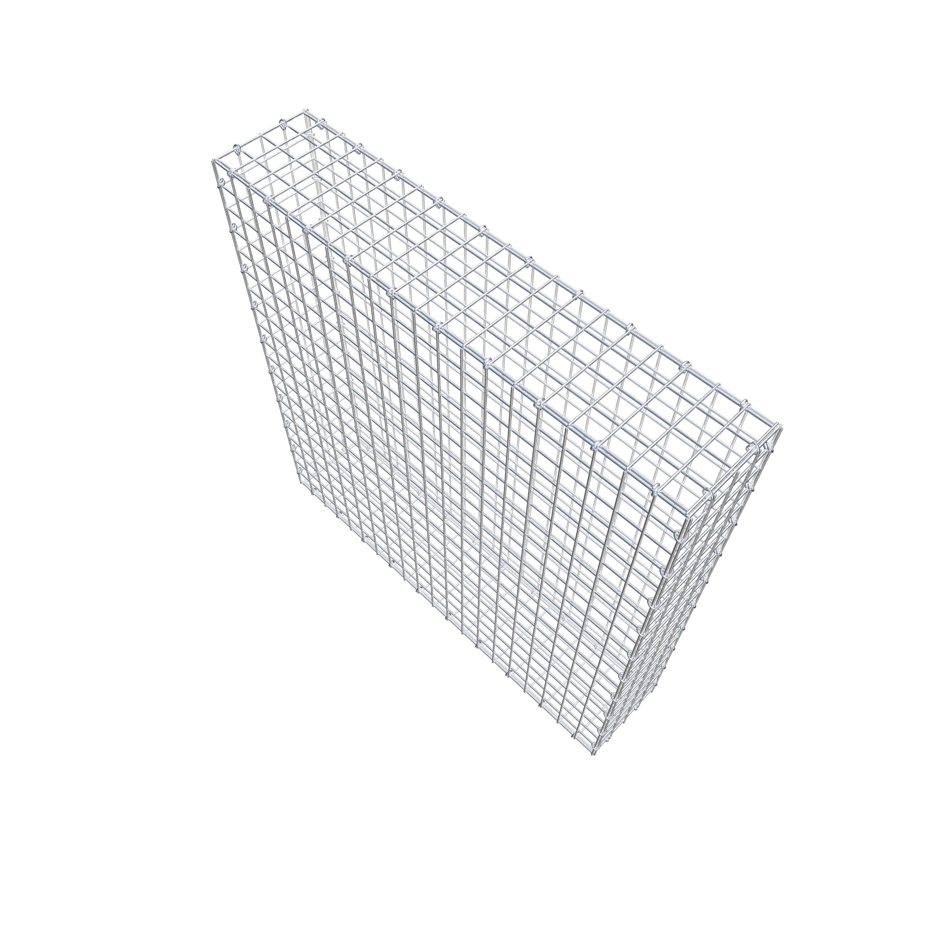 Gabion 100 cm x 100 cm x 20 cm (L x H x D), maskestørrelse 5 cm x 5 cm, C-ring