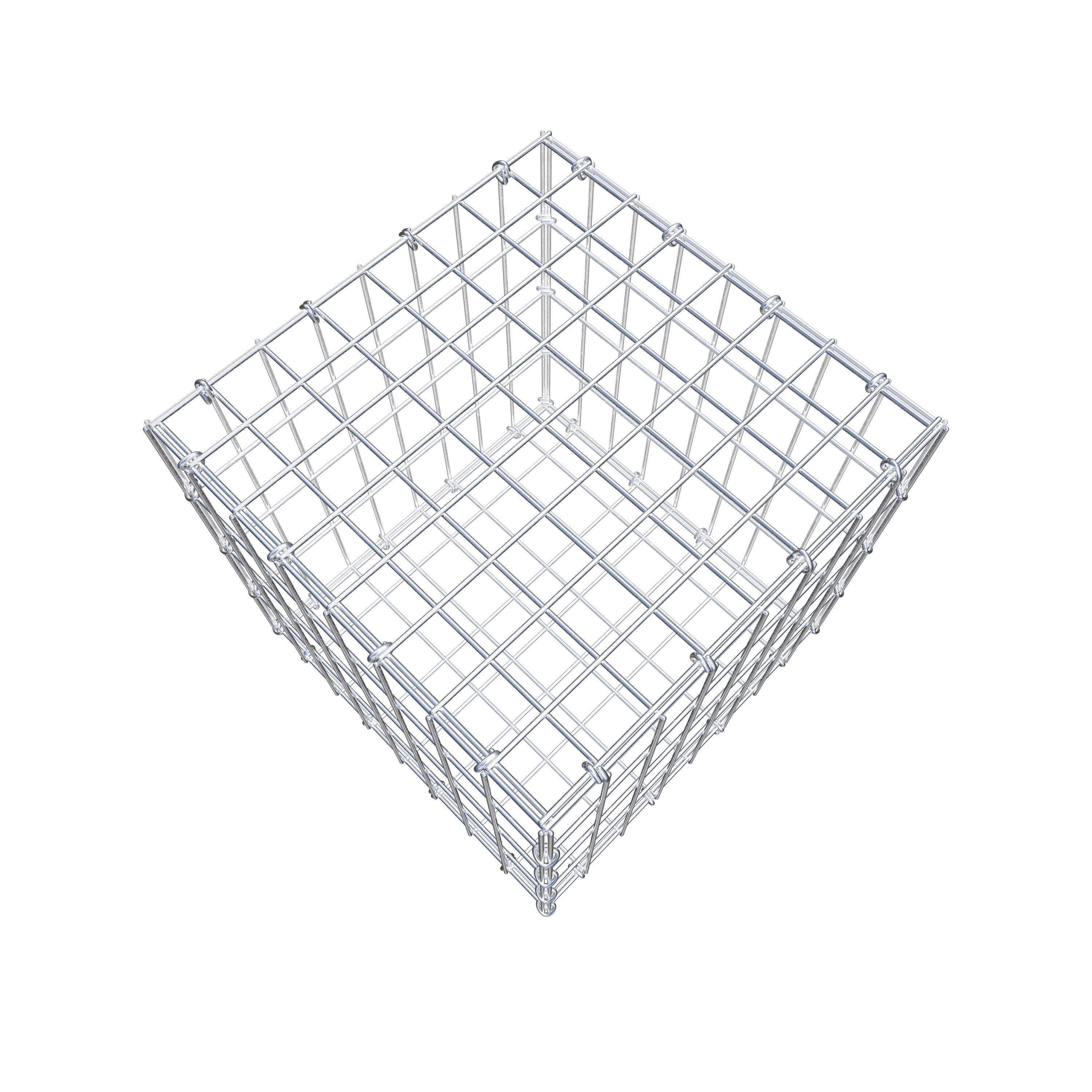 Gabion 40 cm x 40 cm x 40 cm (L x H x D), maskestørrelse 5 cm x 10 cm, C-ring